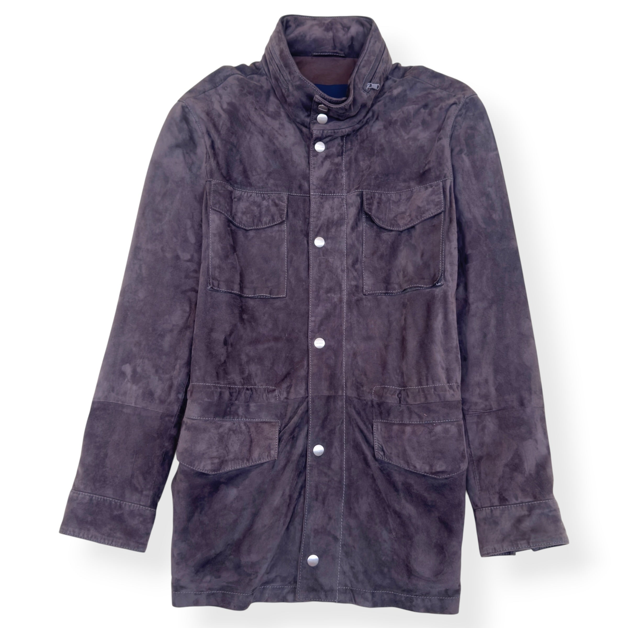THOM SWEENEY SUEDE FIELD JACKET BROWN 52 / L