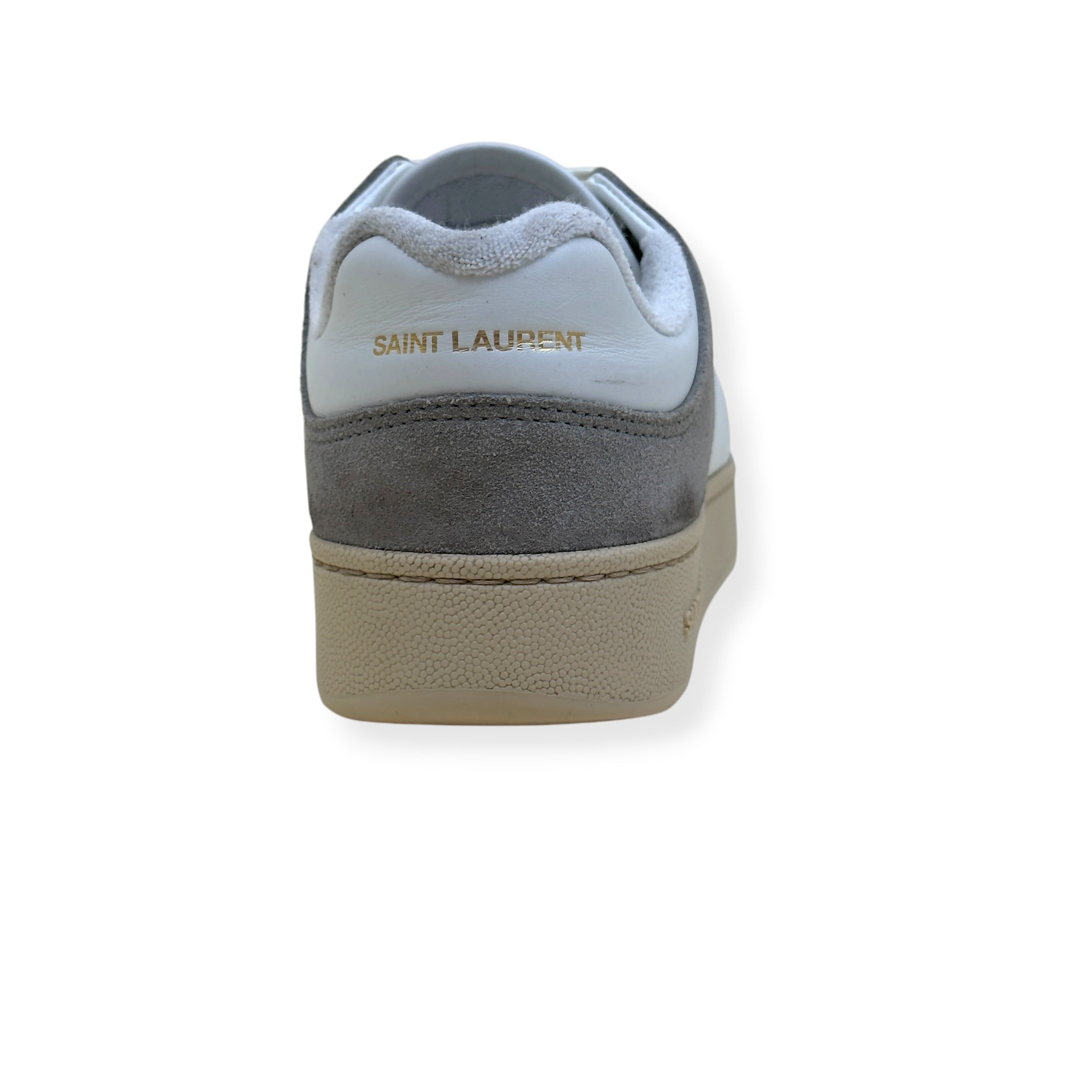 SAINT LAURENT SL/61 PANELLED SUEDE LEATHER SNEAKER GREY / WHITE 43 / UK9