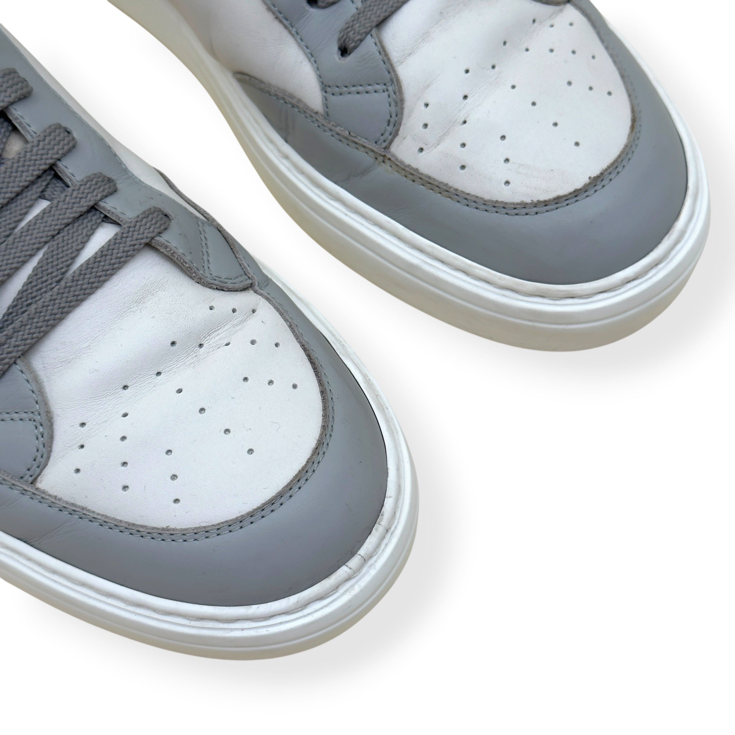 BRUNELLO CUCINELLI SUEDE / LEATHER SNEAKER GREY / WHITE 43 / UK9