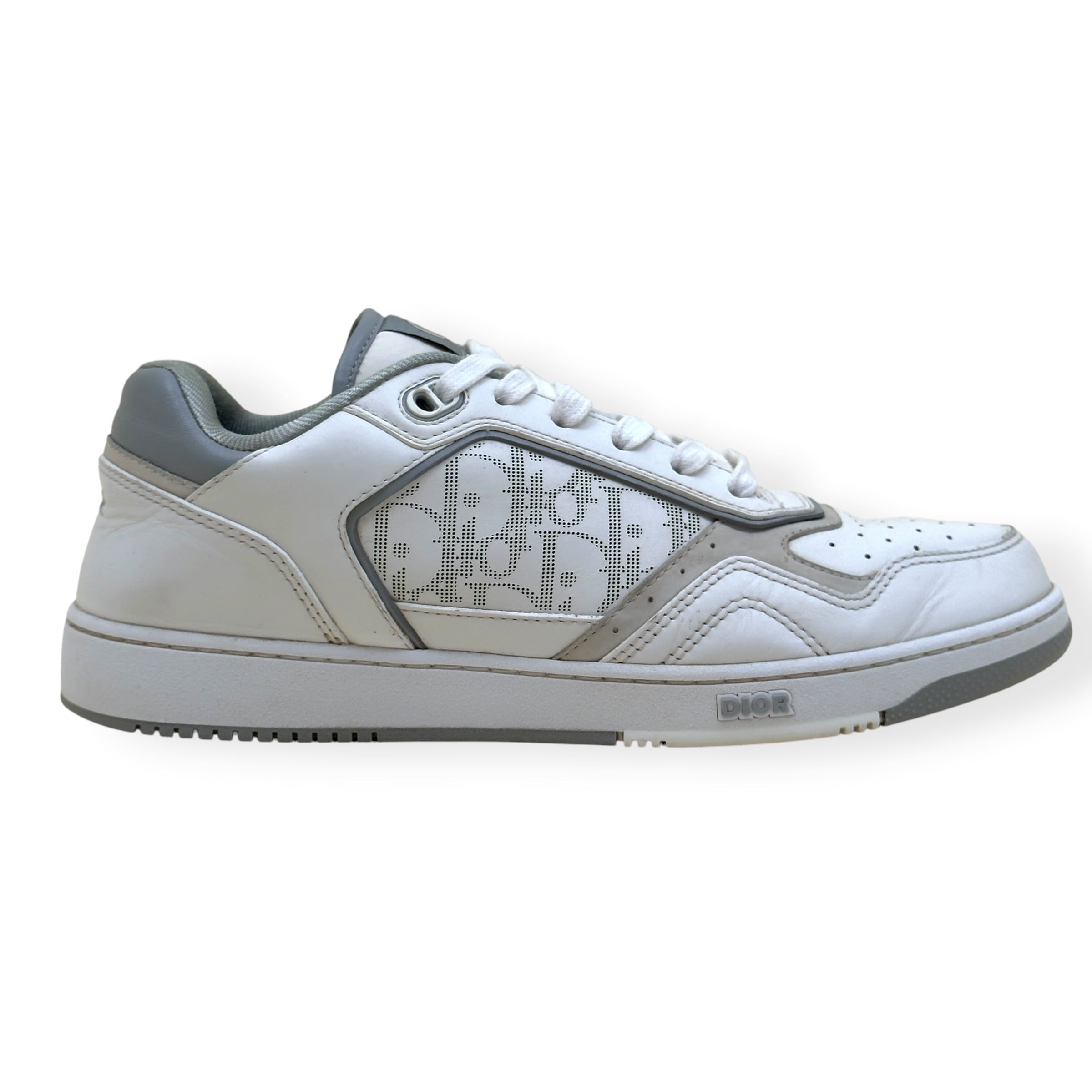 DIOR B27 LOW TOP OBLIQUE SNEAKER WHITE GREY 42.5 / UK8.5