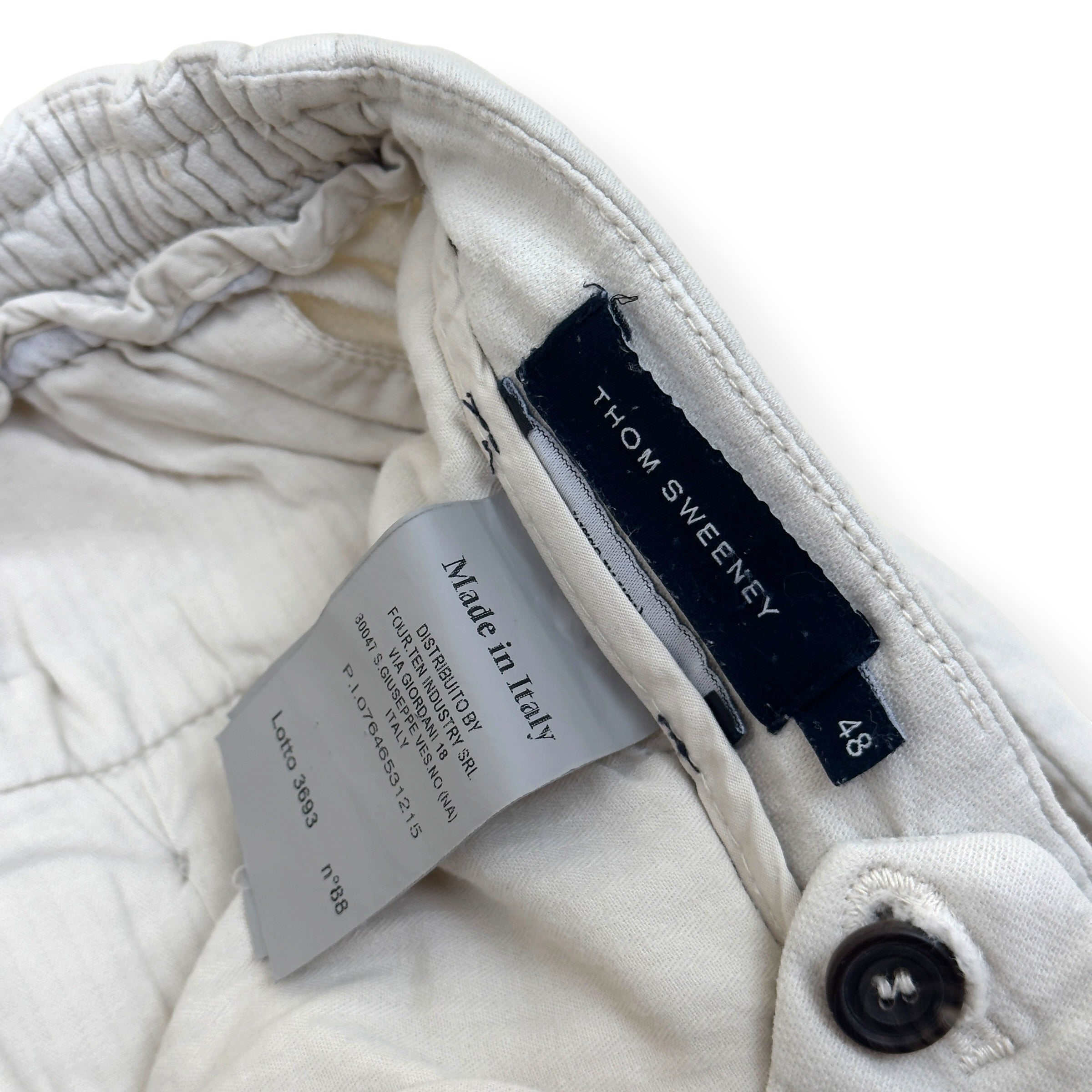 THOM SWEENEY COTTON / LINEN SHORTS CREAM 48 / S