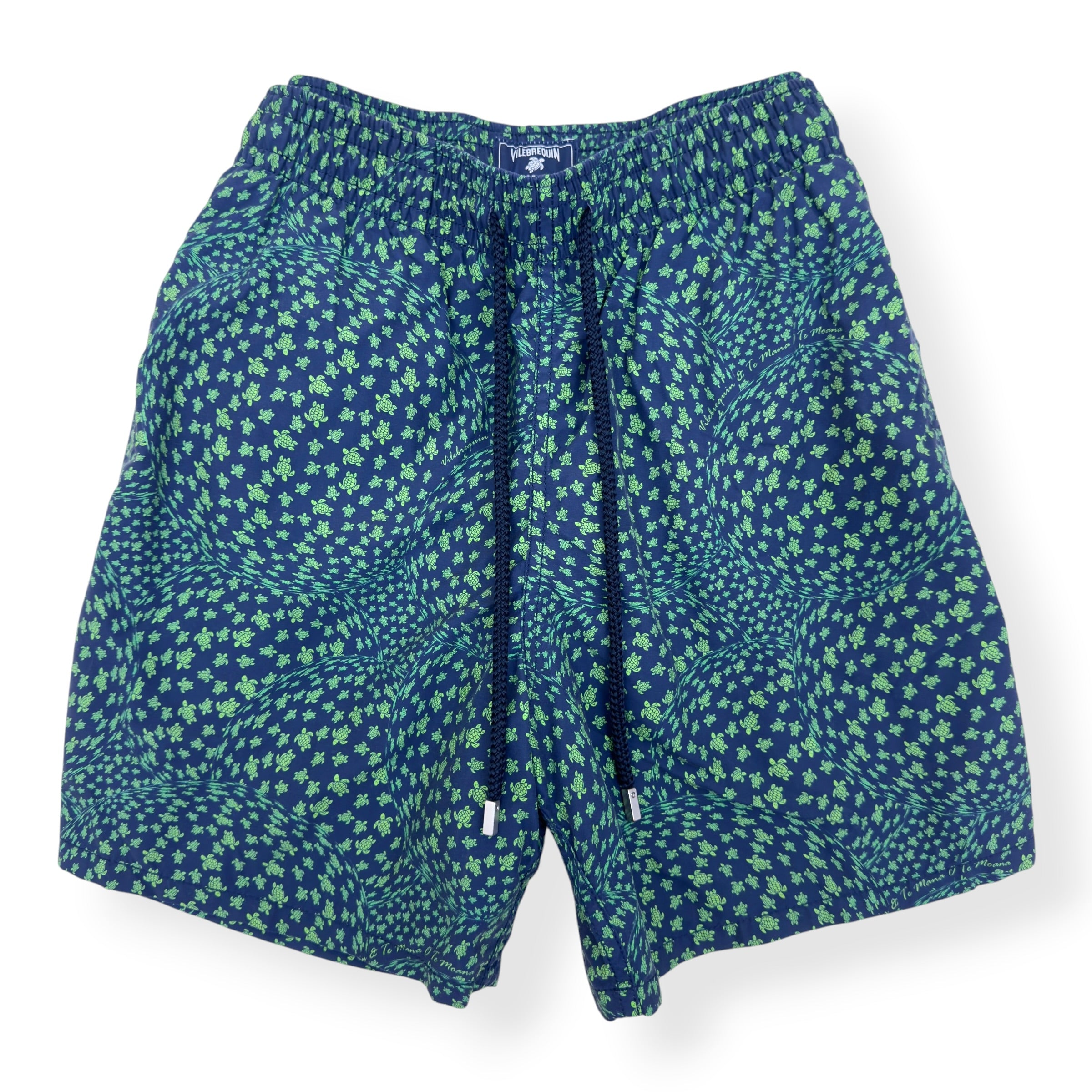 VILEBREQUIN X TE MANA O TE MOANA MOOREA SWIM SHORTS NAVY / GREEN M