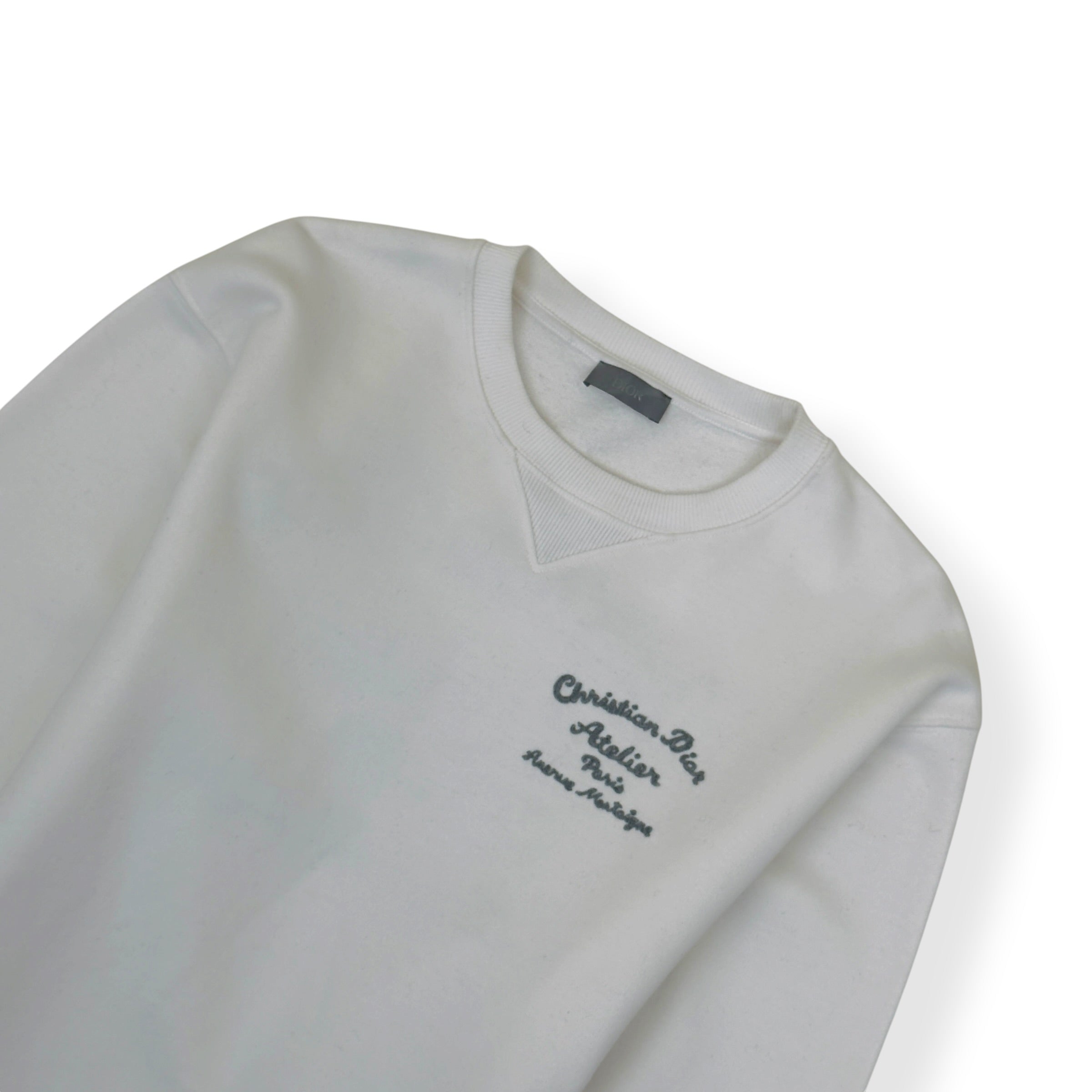 DIOR CHRISTIAN DIOR ATELIER AVENUE MONTAIGNE SWEATSHIRT WHITE XL