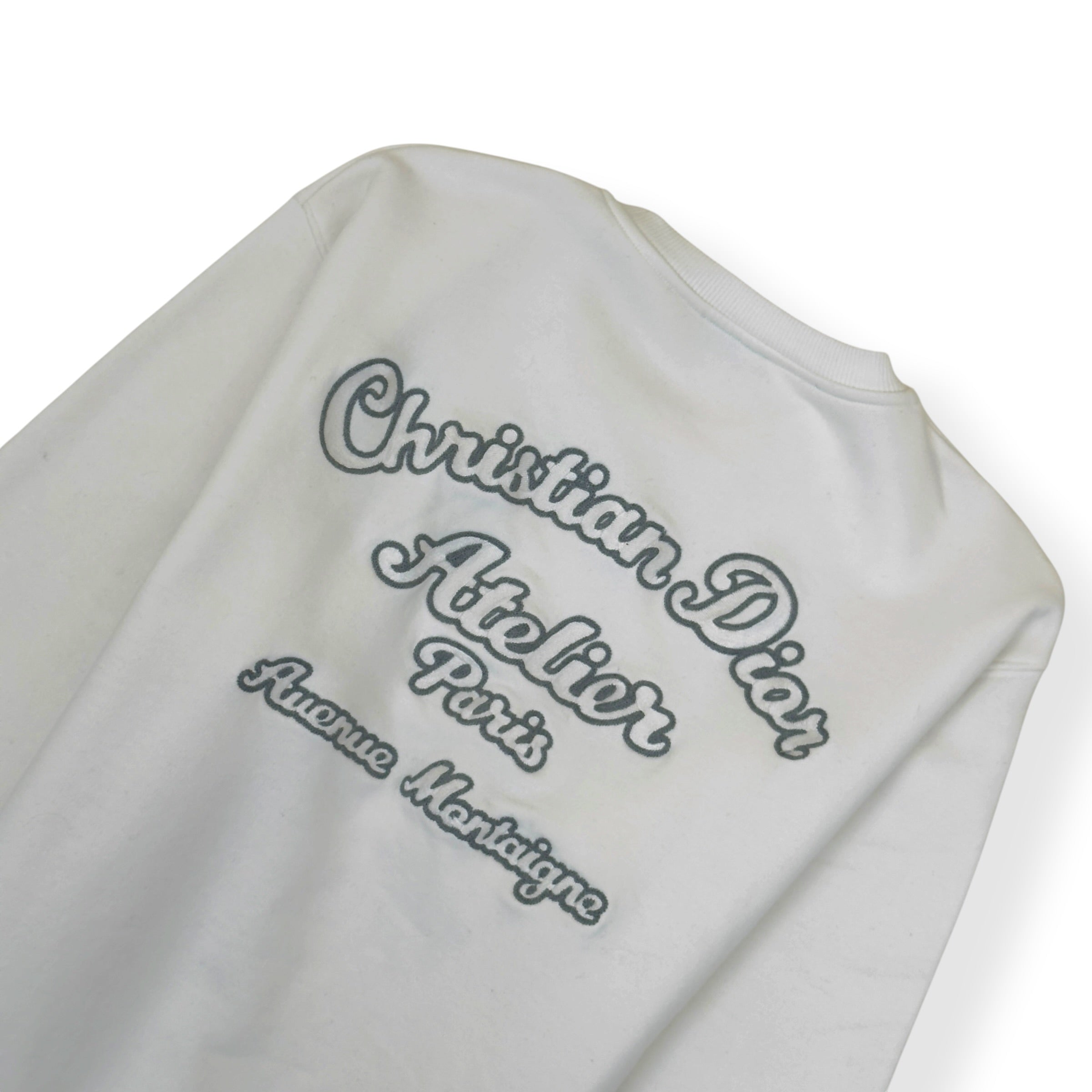 DIOR CHRISTIAN DIOR ATELIER AVENUE MONTAIGNE SWEATSHIRT WHITE XL