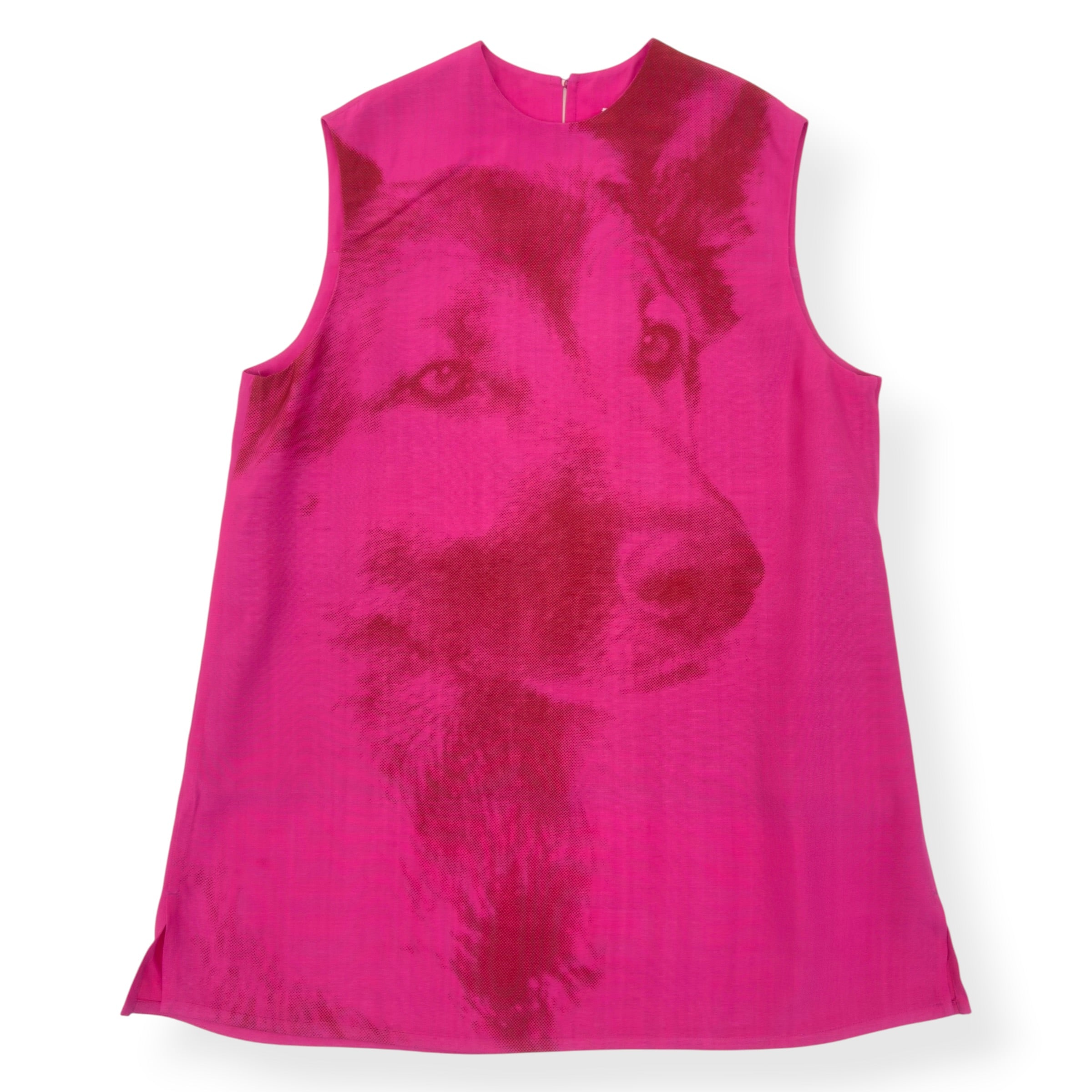 JIL SANDER WOLF PRINT TANK TOP PINK 50 / L