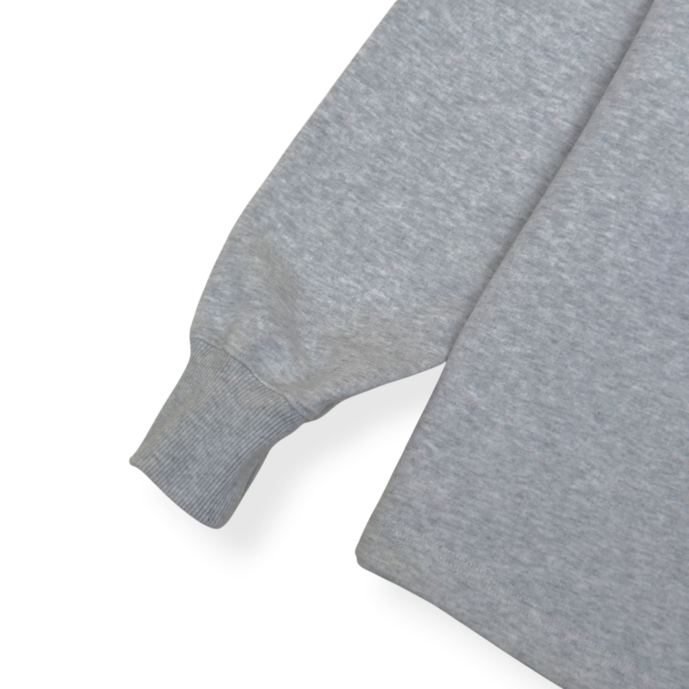 ACNE STUDIOS LOGO HENLEY SWEATSHIRT GREY L