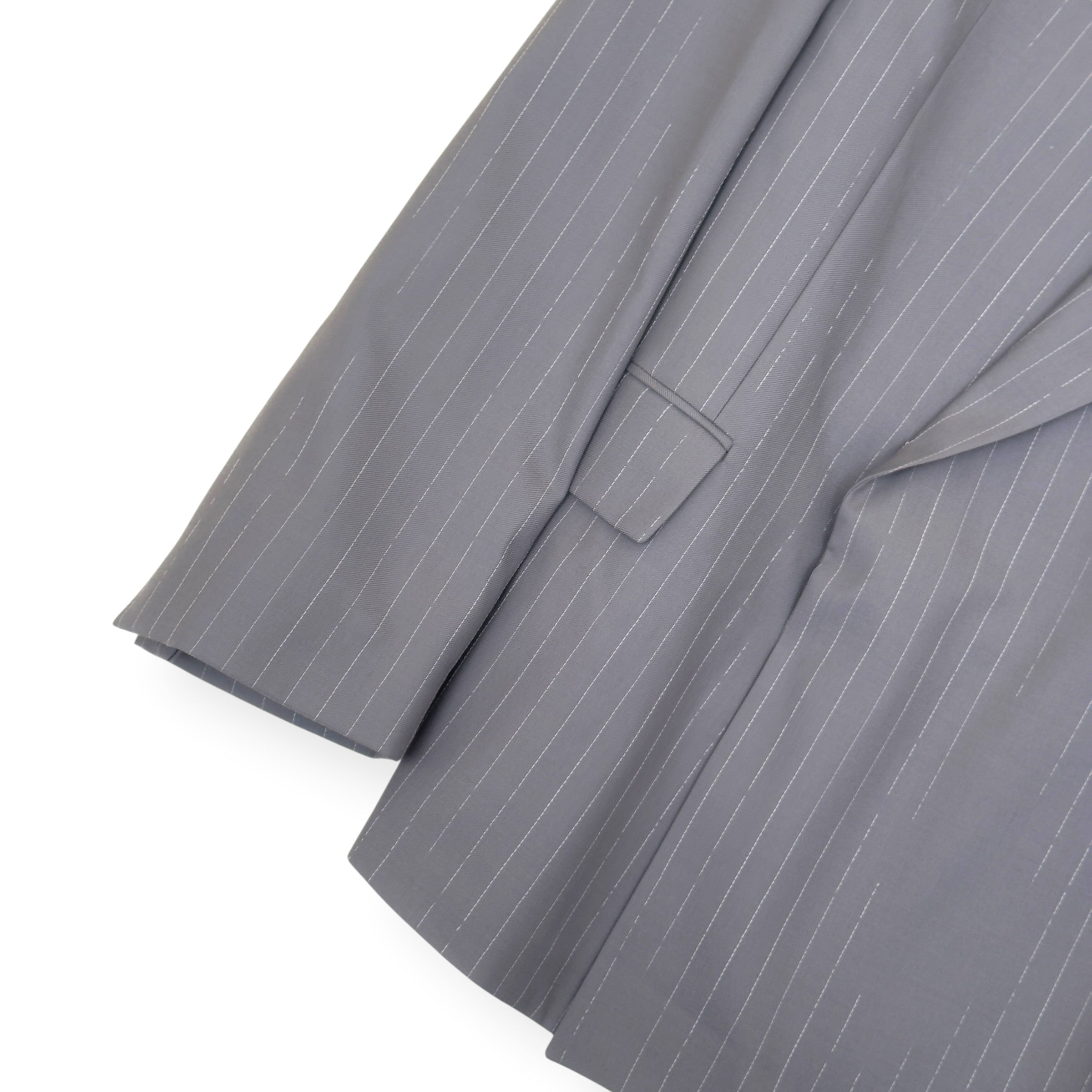 BOSS EDITORIAL PINSTRIPE DOUBLE BREASTED BLAZER GREY 54 / XL