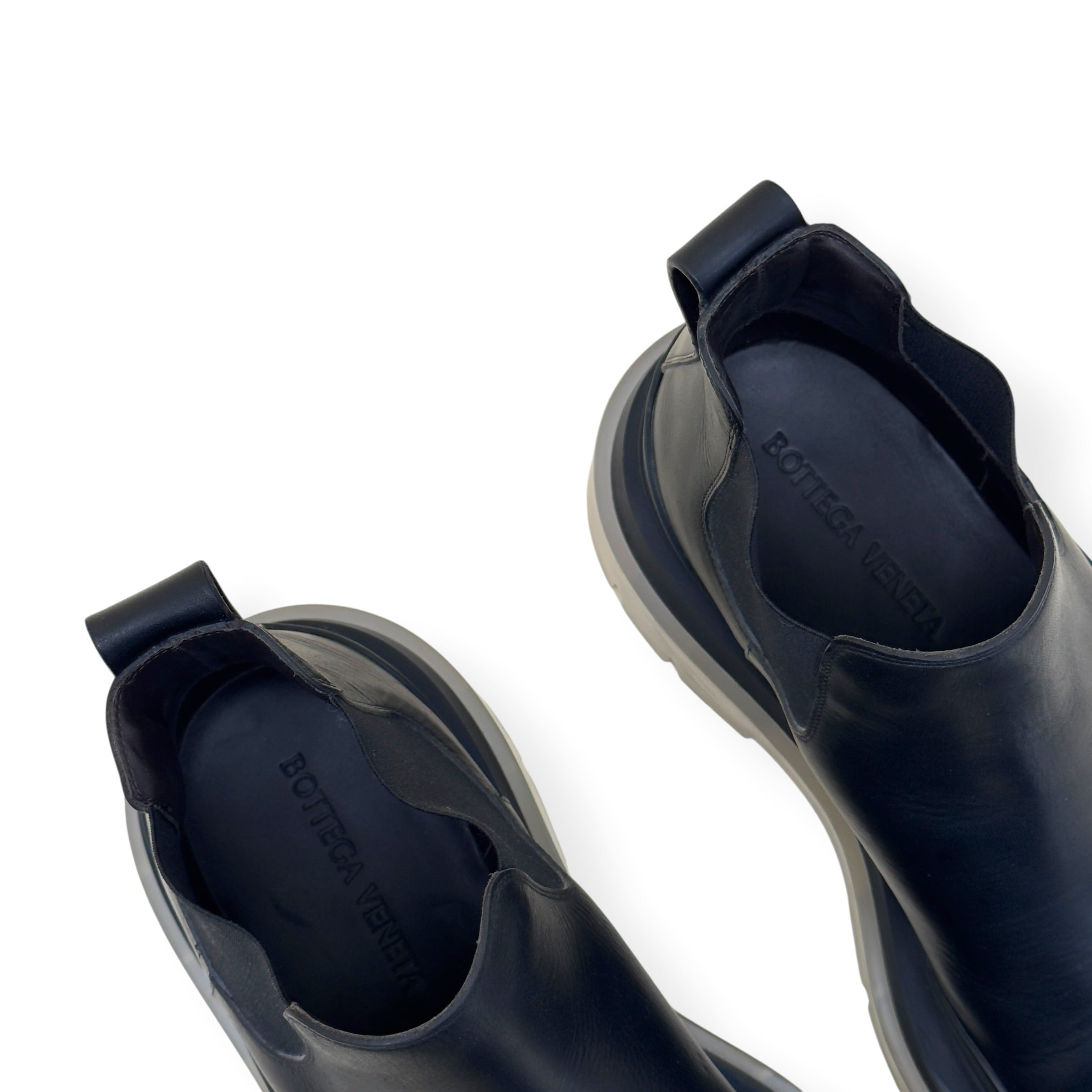 BOTTEGA VENETA TIRE CHELSEA BOOT BLACK 44 / UK10