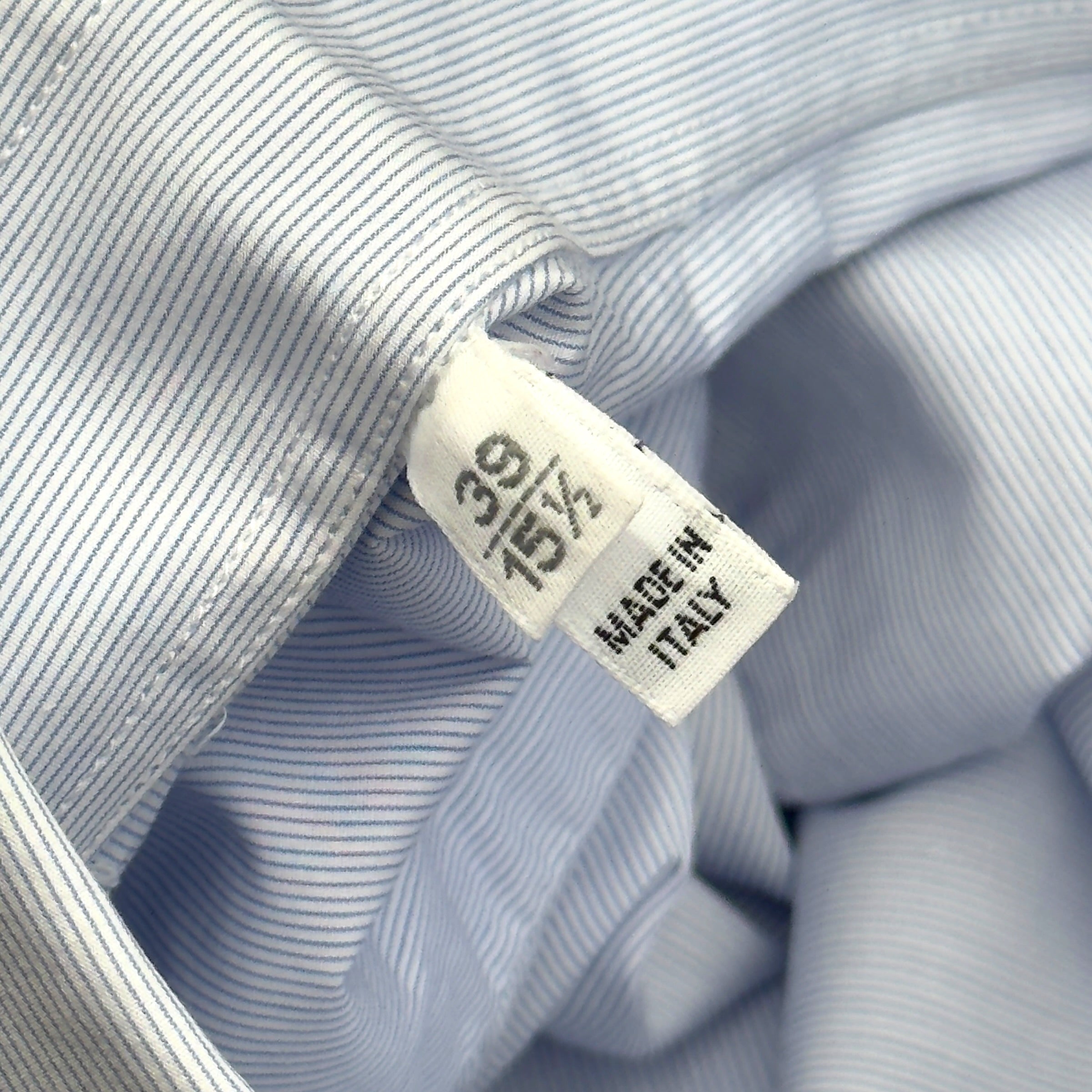 LANVIN STRIPED COTTON SHIRT BLUE 15.5 / M