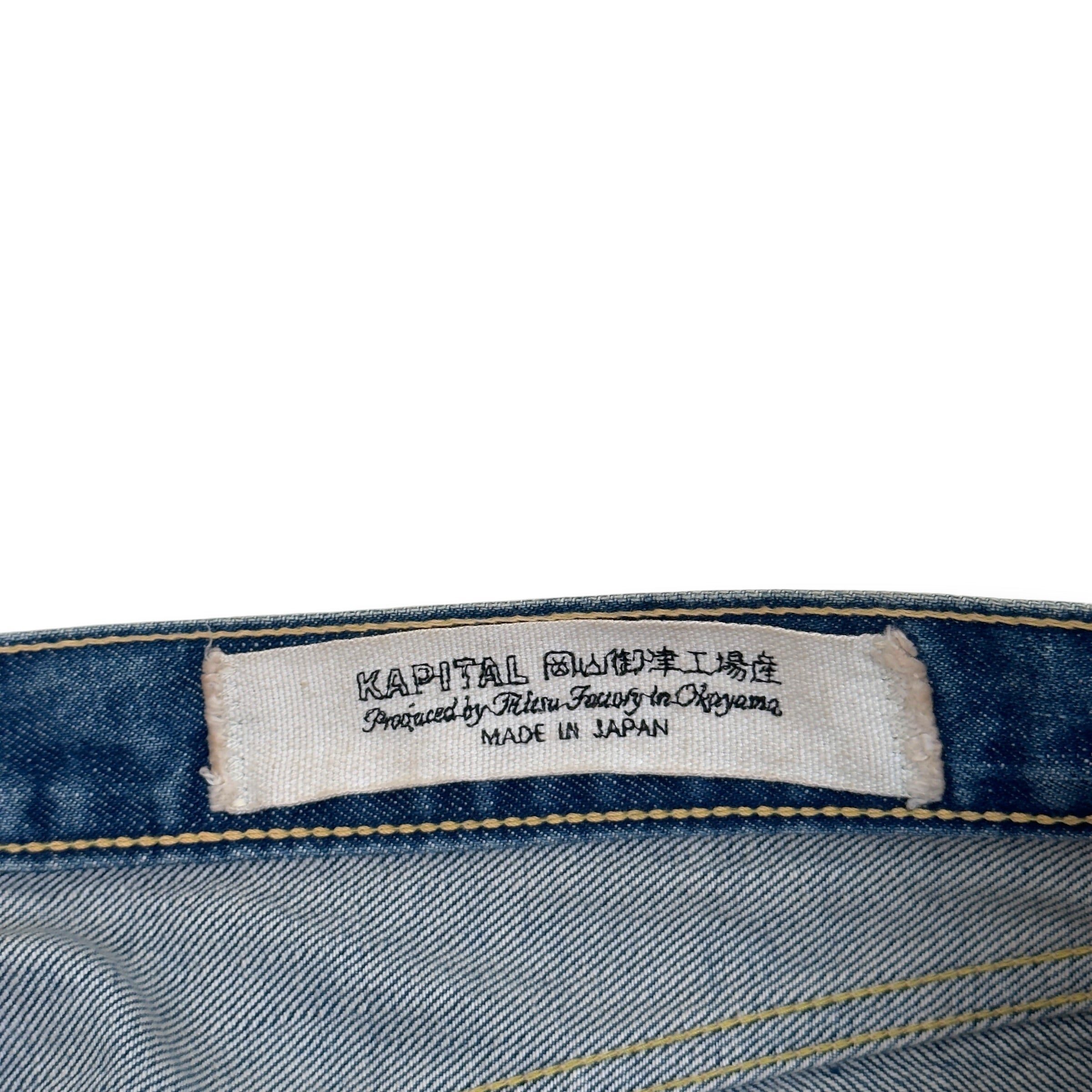 KAPITAL MONKEY CISCO JEWEL EMBELLISHED JEANS BLUE 34 / L
