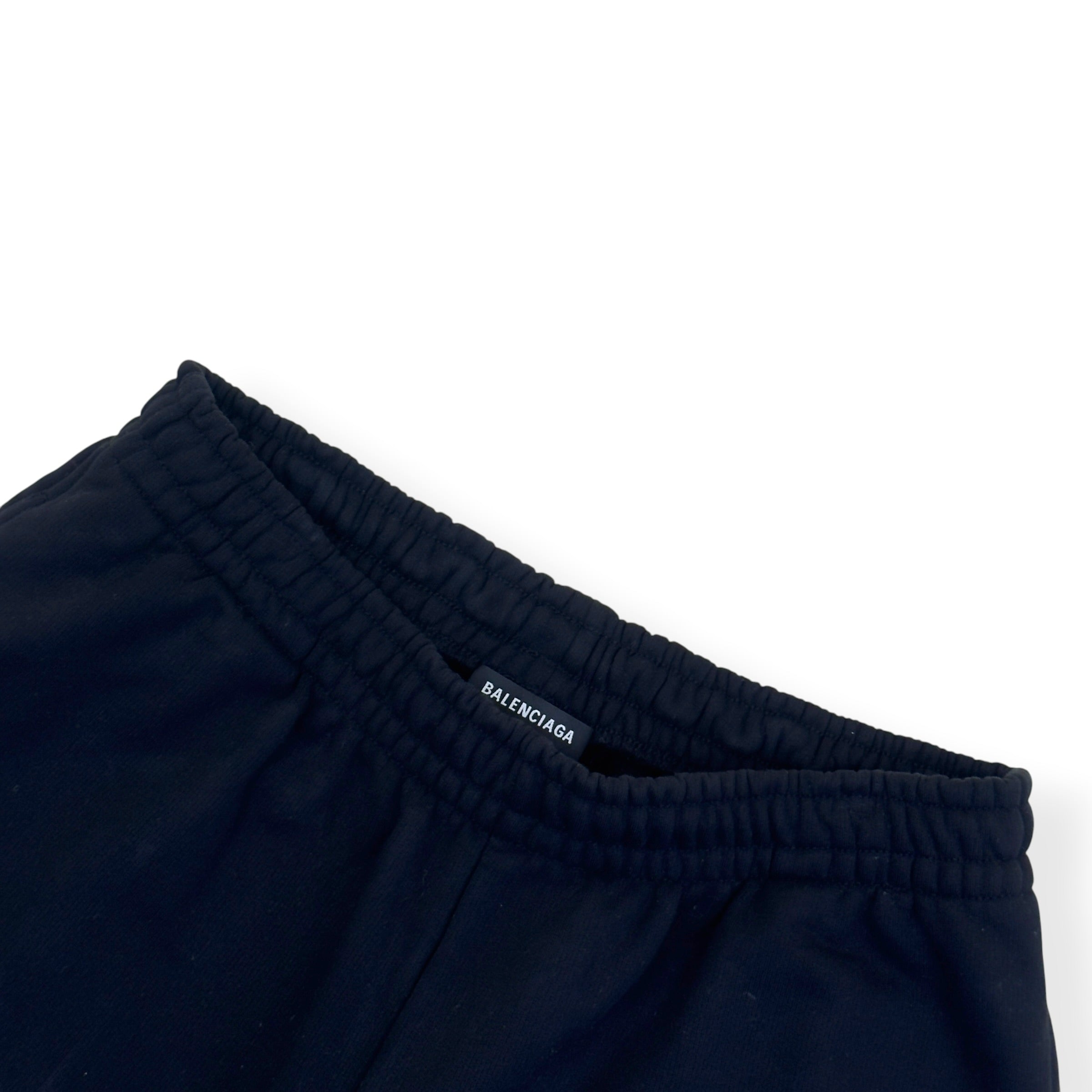 BALENCIAGA POLITICAL CAMPAIGN SWEAT SHORTS BLACK S