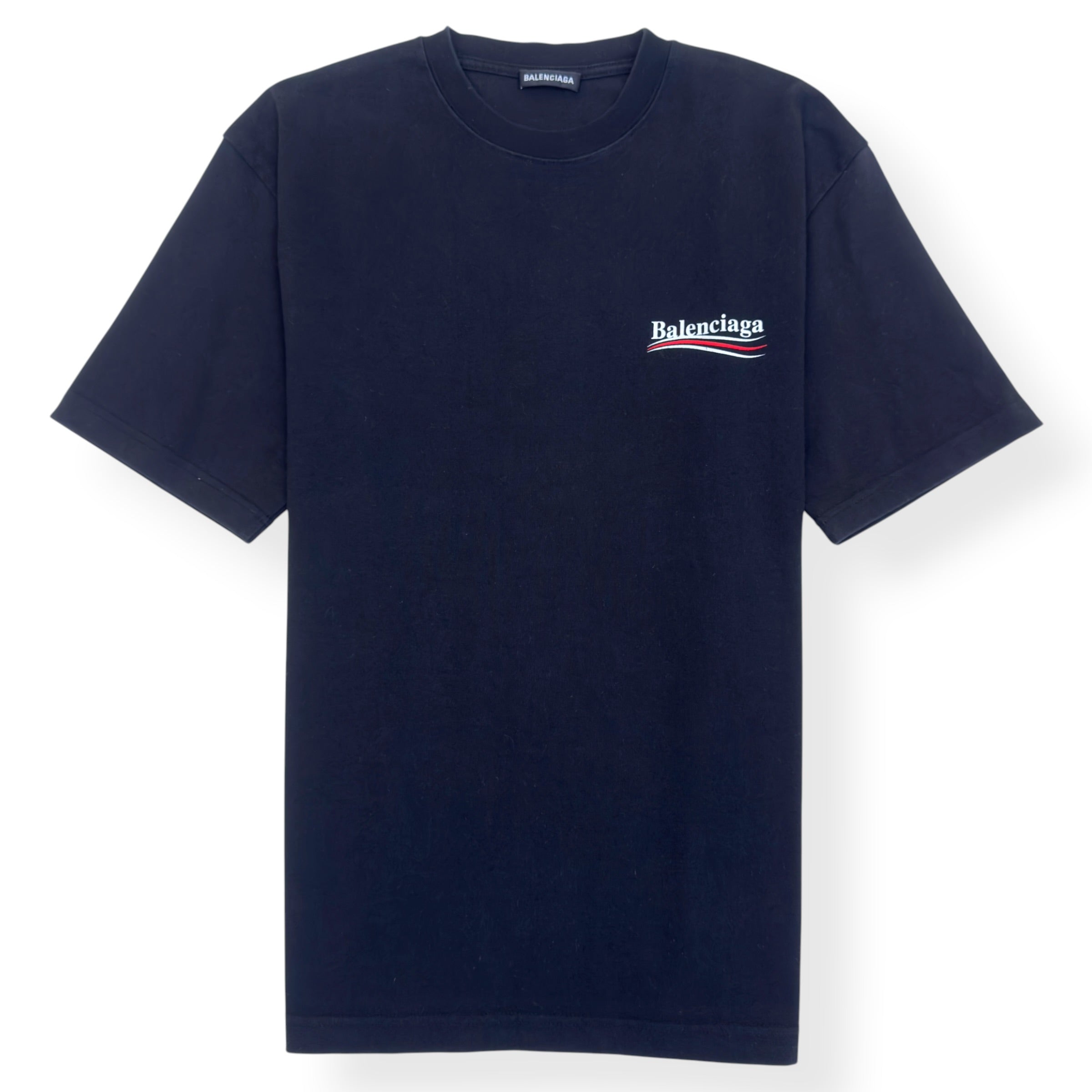 BALENCIAGA OVERSIZED POLITICAL CAMPAIGN T-SHIRT BLACK XXS