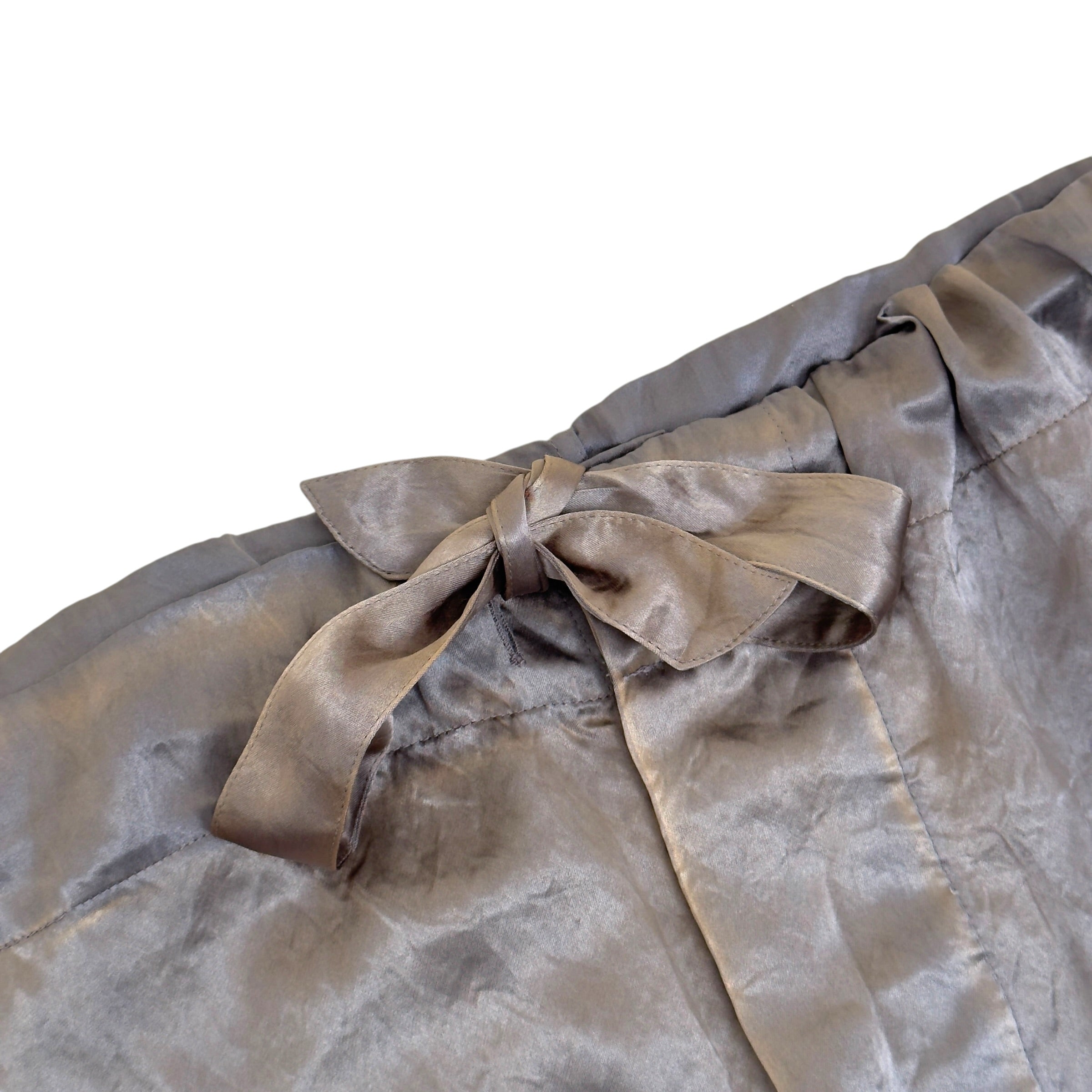 MAISON MARGIELA OVERSIZED SATIN DRAWSTRING TROUSERS SAGE 48 / M