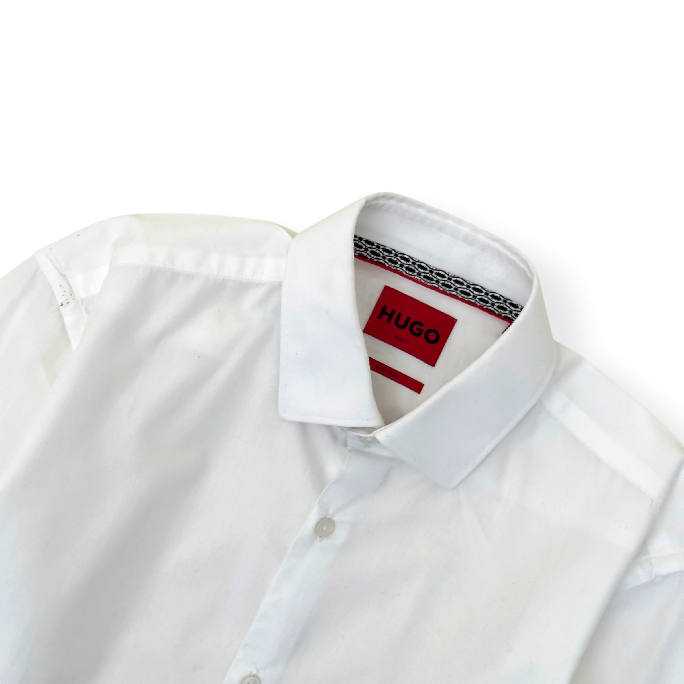 HUGO BOSS SLIM FIT COTTON SHIRT WHITE S