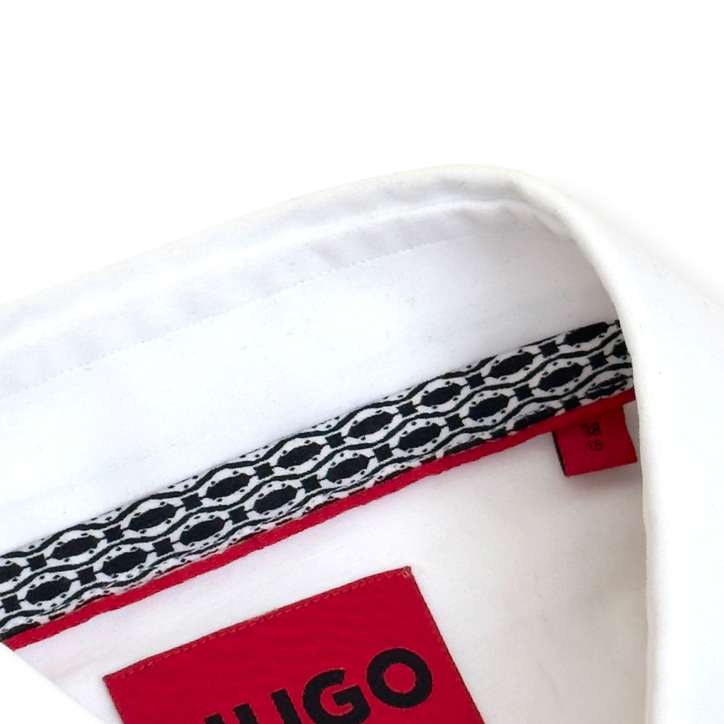 HUGO BOSS SLIM FIT COTTON SHIRT WHITE S