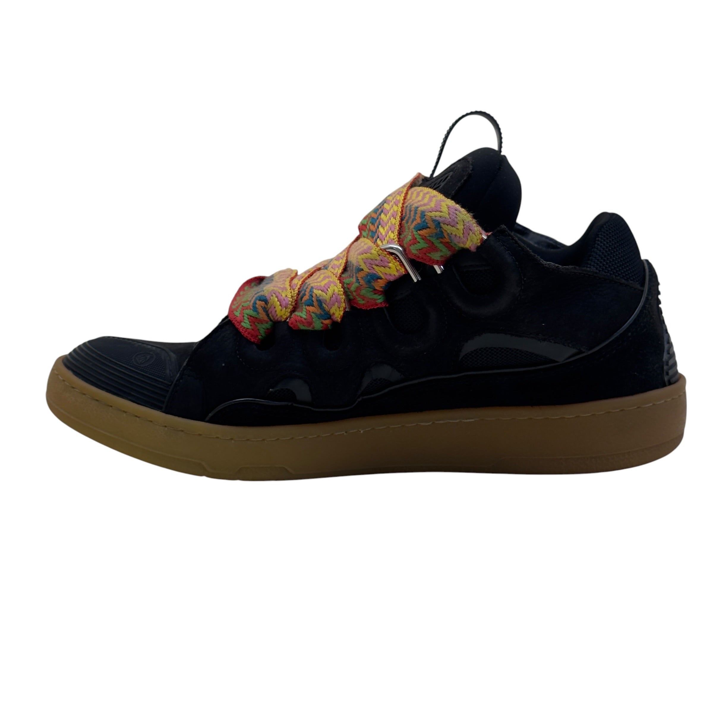 LANVIN CURB LEATHER SNEAKER BLACK / MULTICOLOURED 43 / UK9