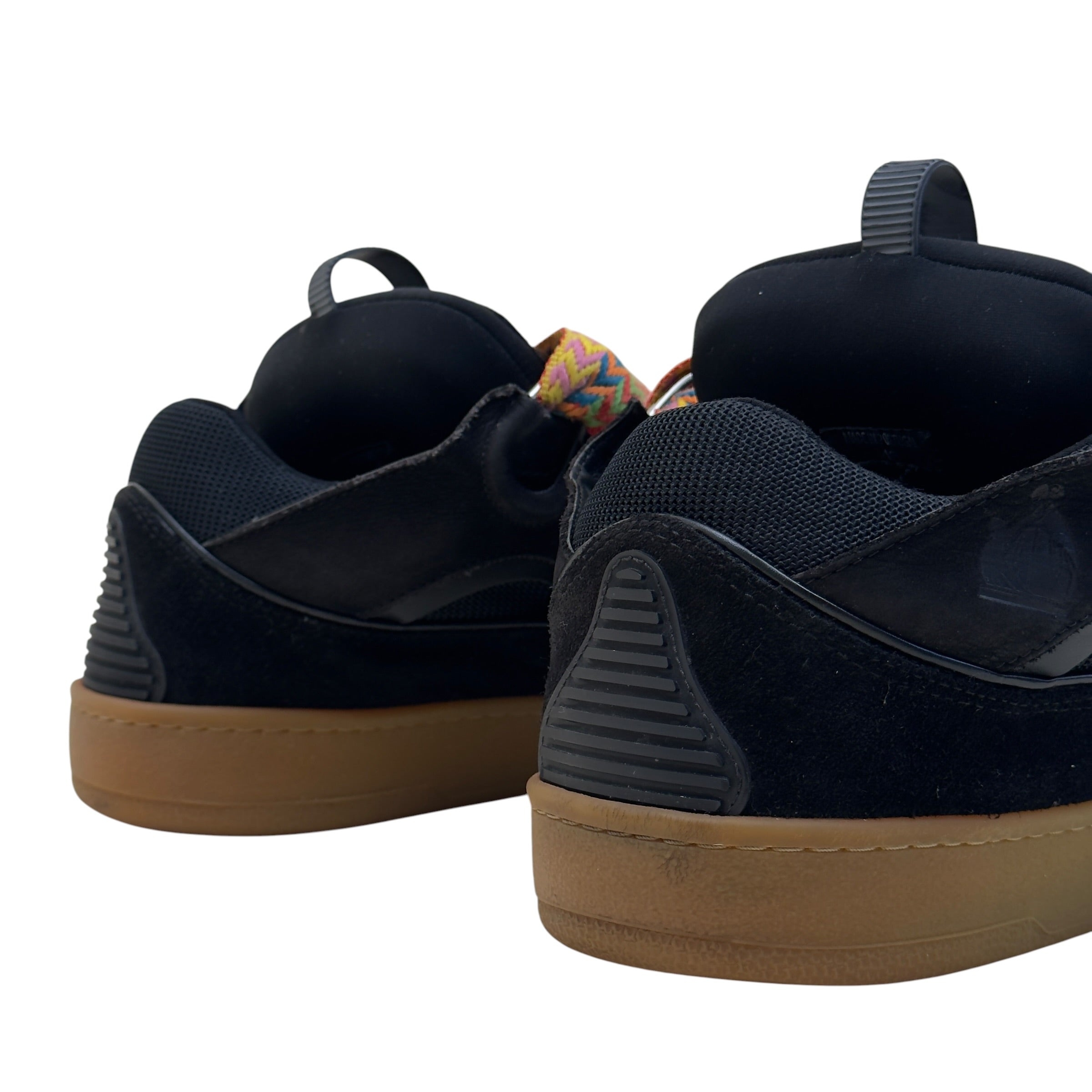 LANVIN CURB LEATHER SNEAKER BLACK / MULTICOLOURED 43 / UK9
