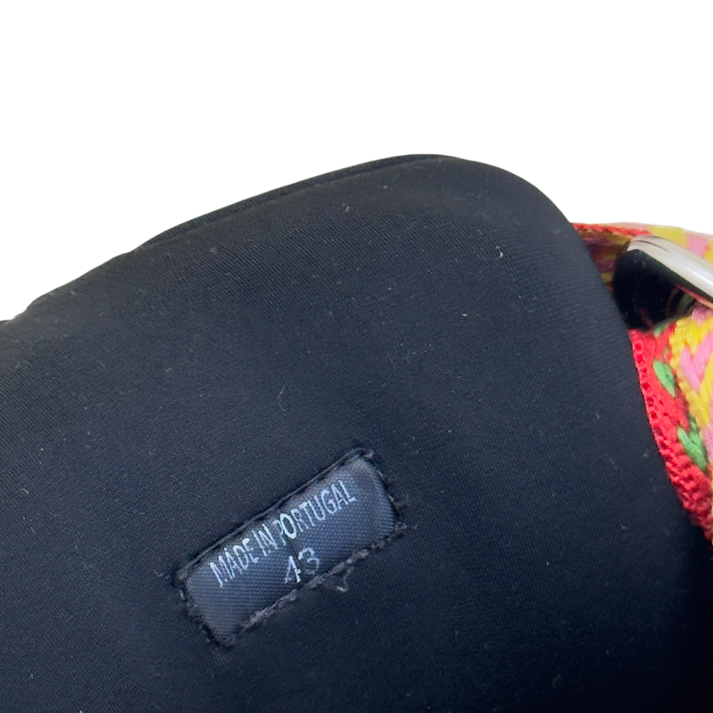 LANVIN CURB LEATHER SNEAKER BLACK / MULTICOLOURED 43 / UK9