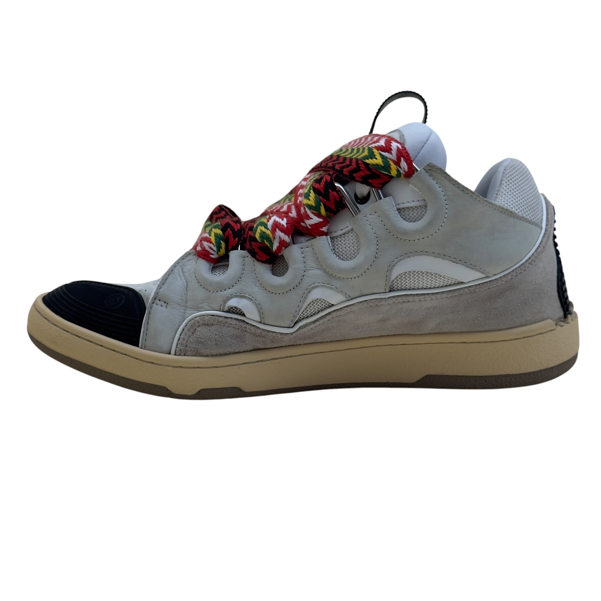 LANVIN CURB LEATHER SNEAKER WHITE / BLACK 43 / UK9