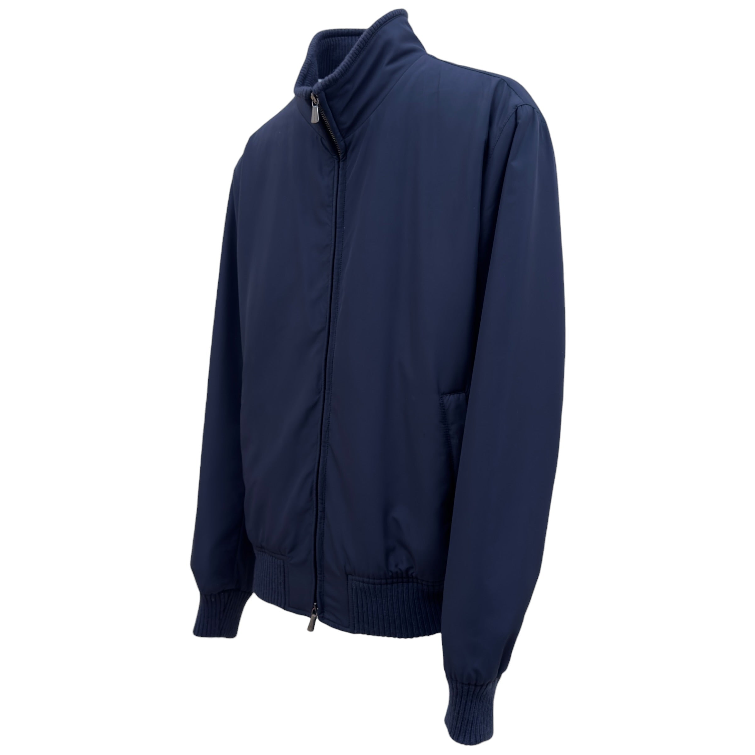 THOM SWEENEY WOOL CASHMERE ZIP BOMBER NAVY 52 / L