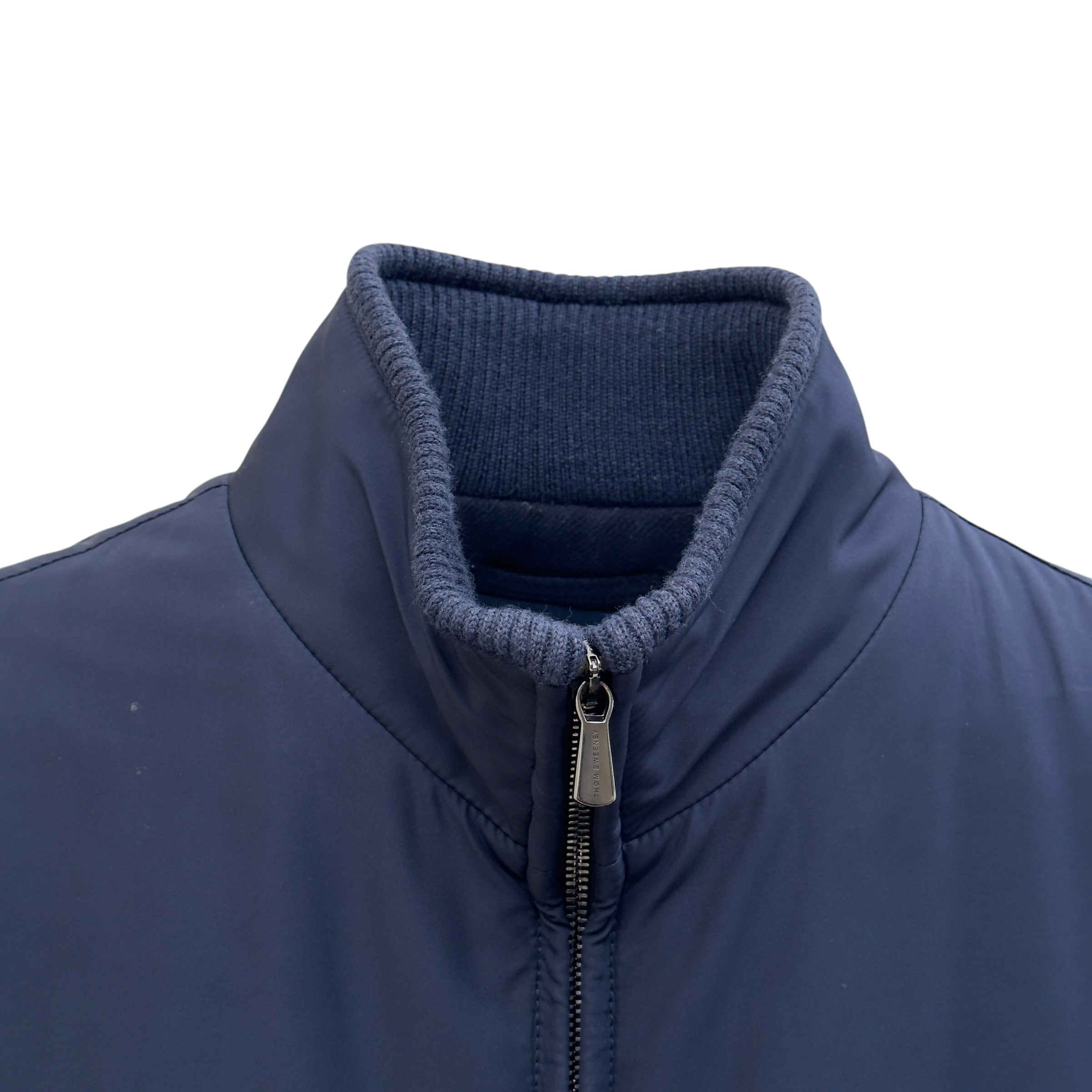 THOM SWEENEY WOOL CASHMERE ZIP BOMBER NAVY 52 / L