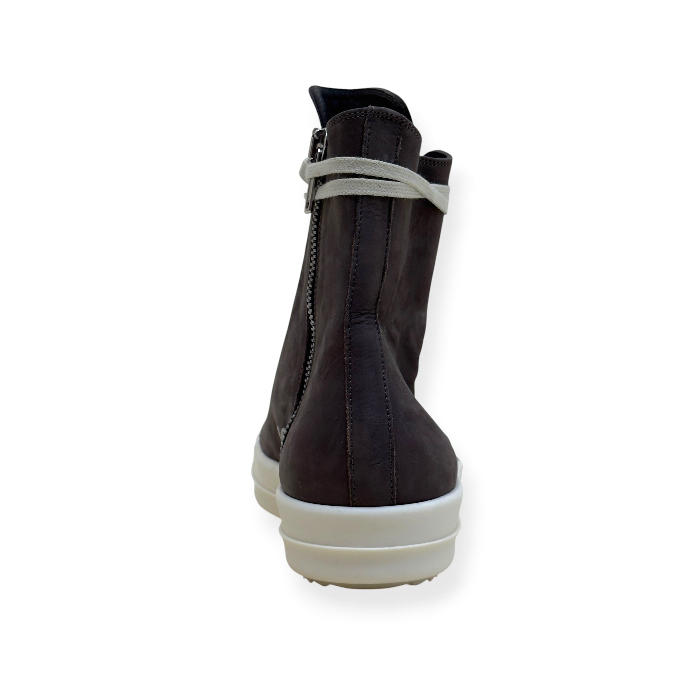 RICK OWENS RAMONES HIGH-TOP SNEAKER BROWN 45 / UK11