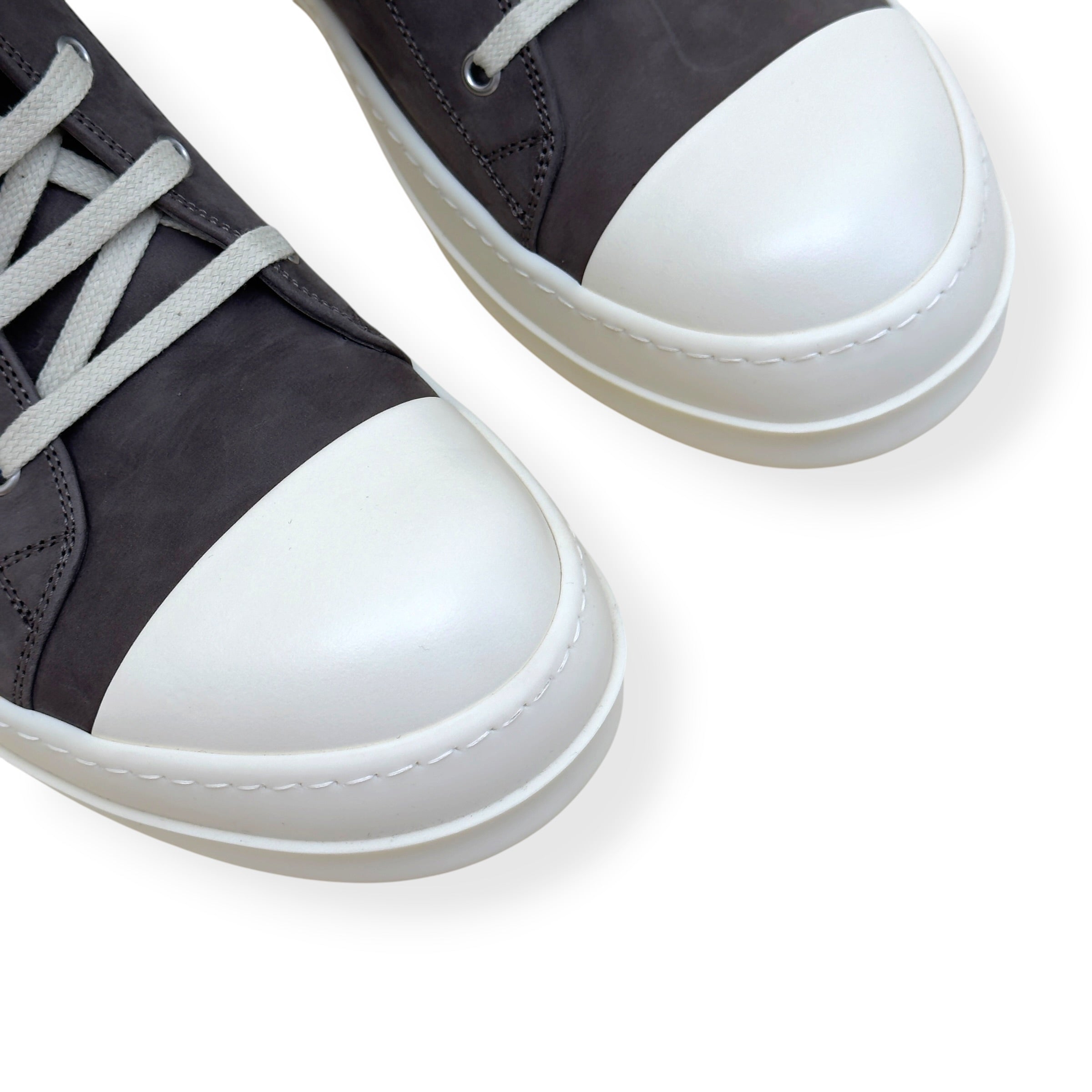 RICK OWENS RAMONES HIGH-TOP SNEAKER BROWN 45 / UK11