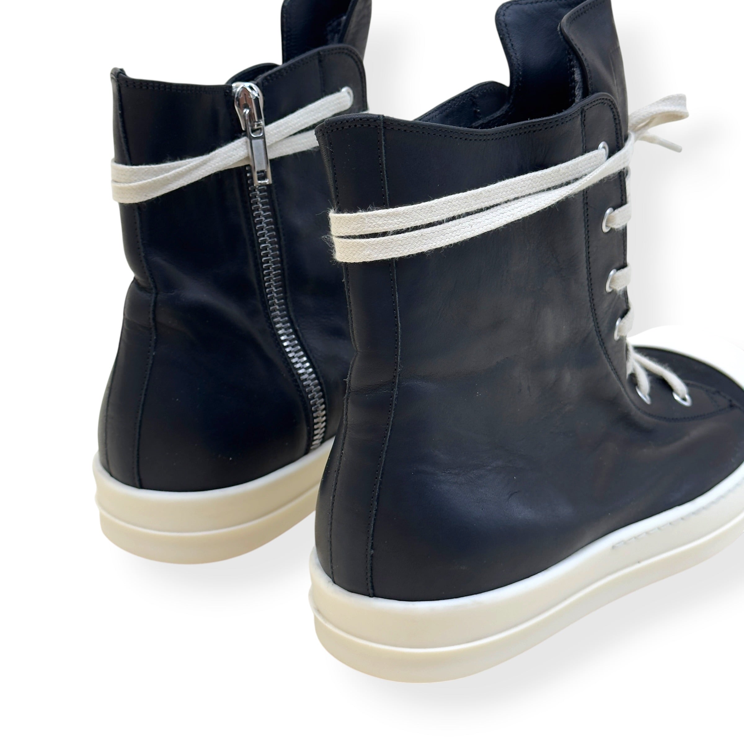 RICK OWENS RAMONES HIGH-TOP SNEAKER BLACK 45 / UK11