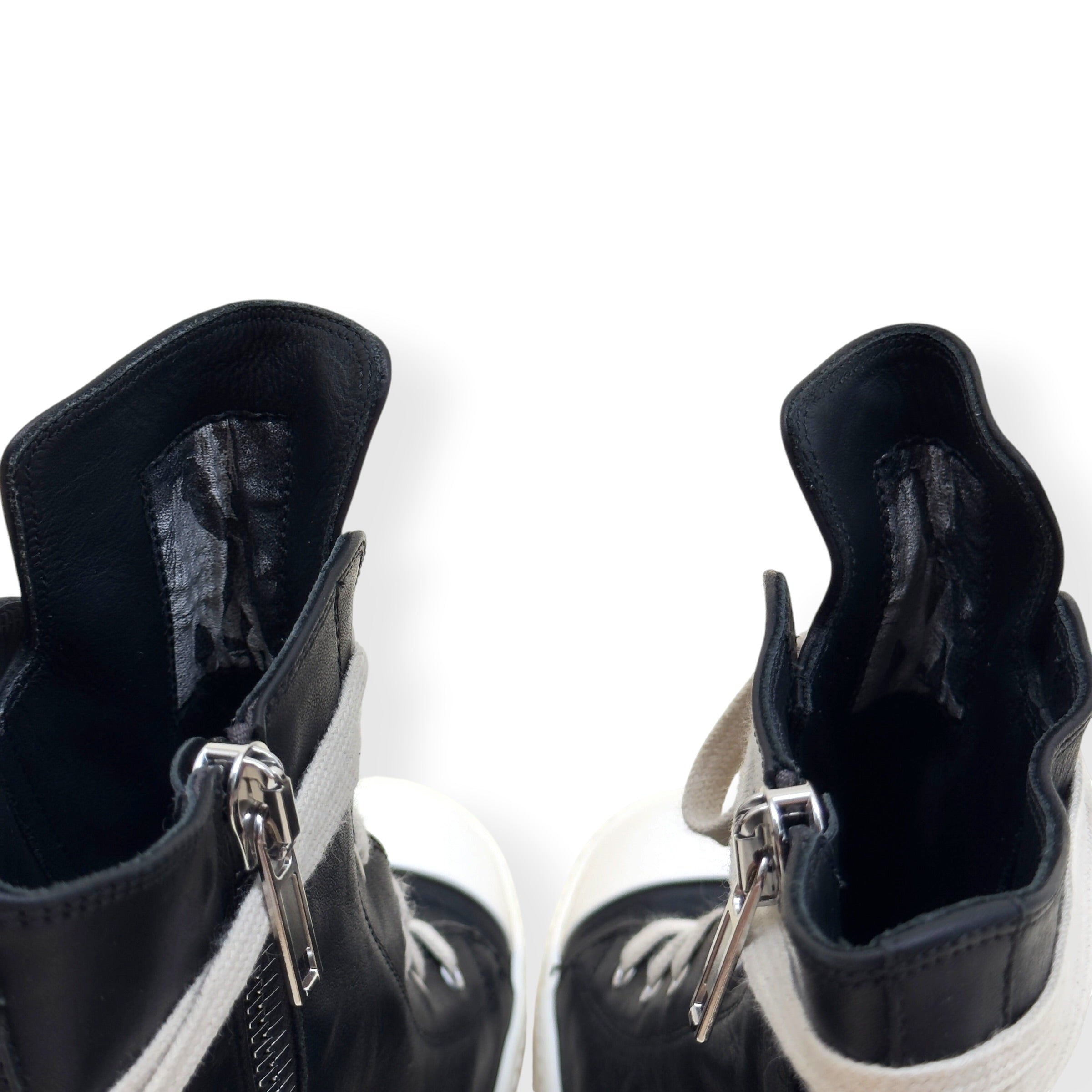 RICK OWENS RAMONES HIGH-TOP SNEAKER BLACK 45 / UK11