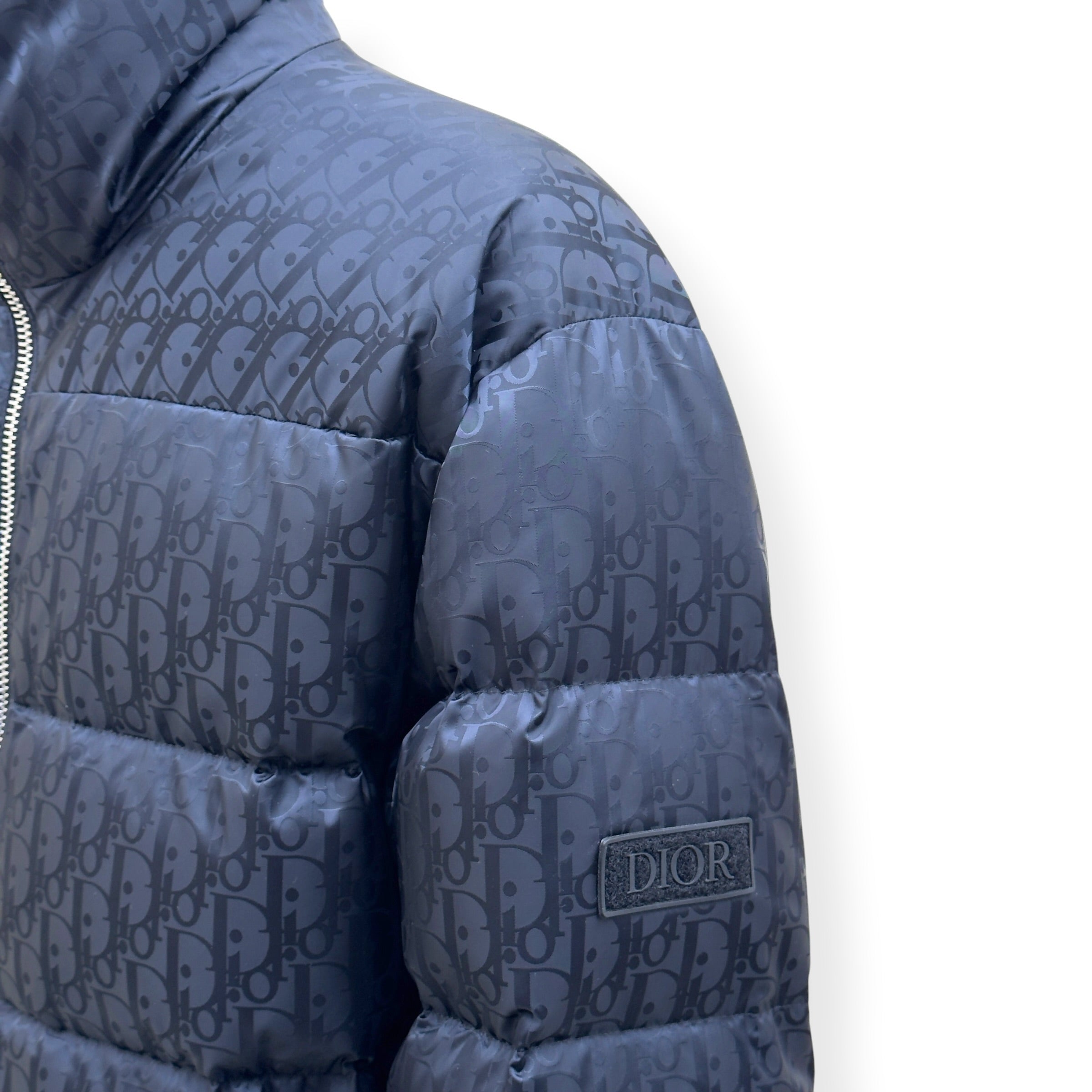 DIOR OBLIQUE DOWN PUFFER JACKET BLACK 50 / L