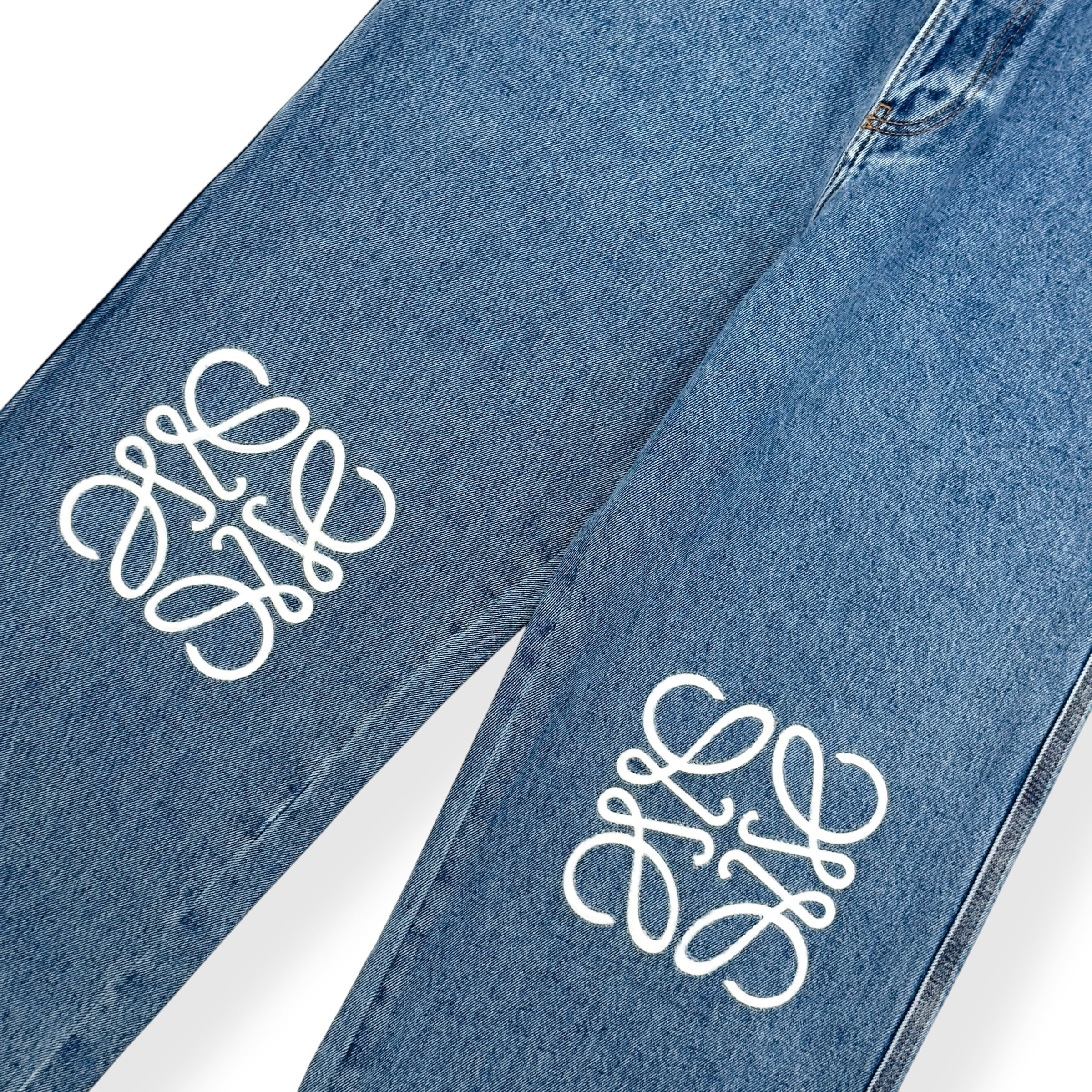 LOEWE ANAGRAM WIDE LEG JEANS BLUE 50 / L