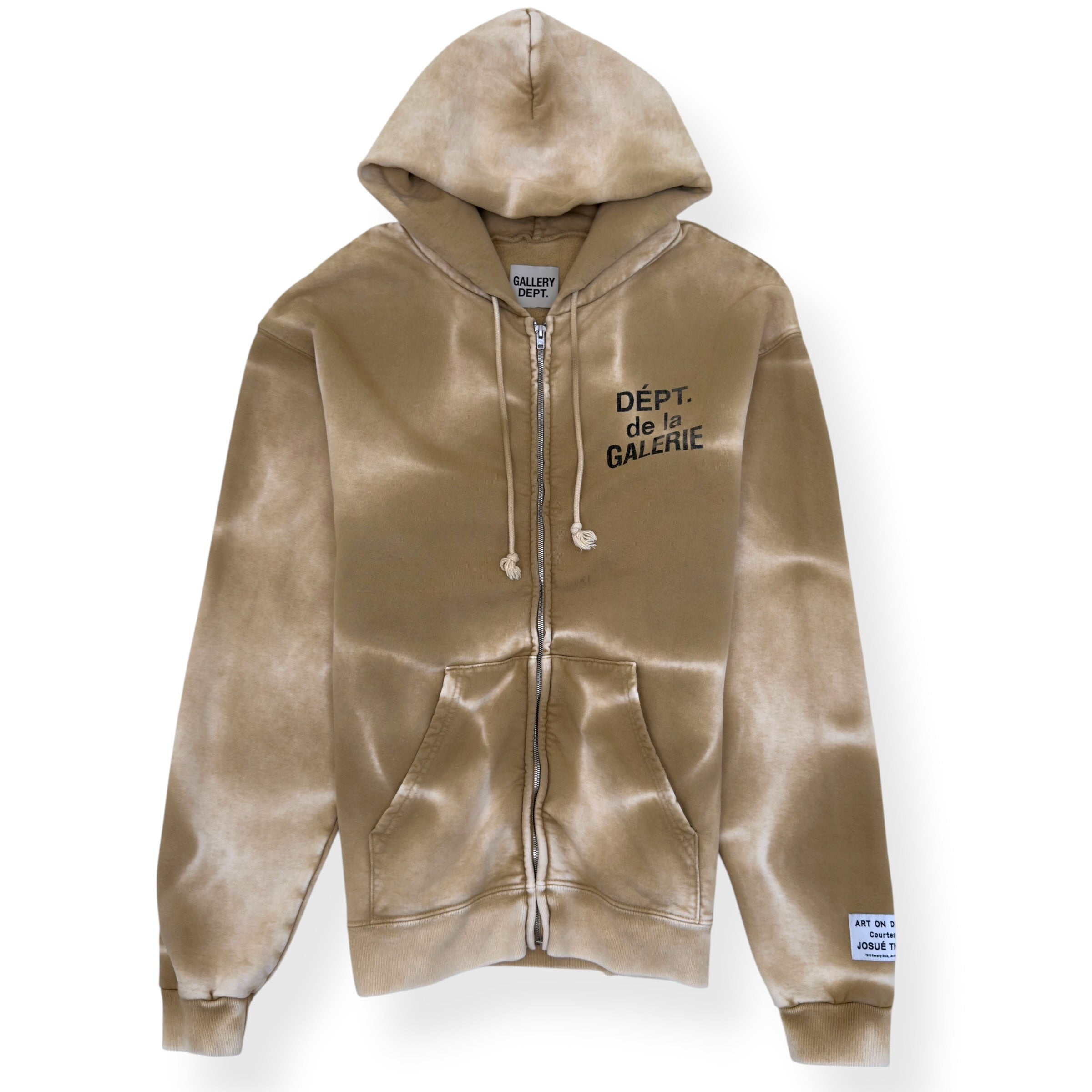 GALLERY DEPT. DEPT DE LA GALERIE ZIP-UP HOODIE TAN XL