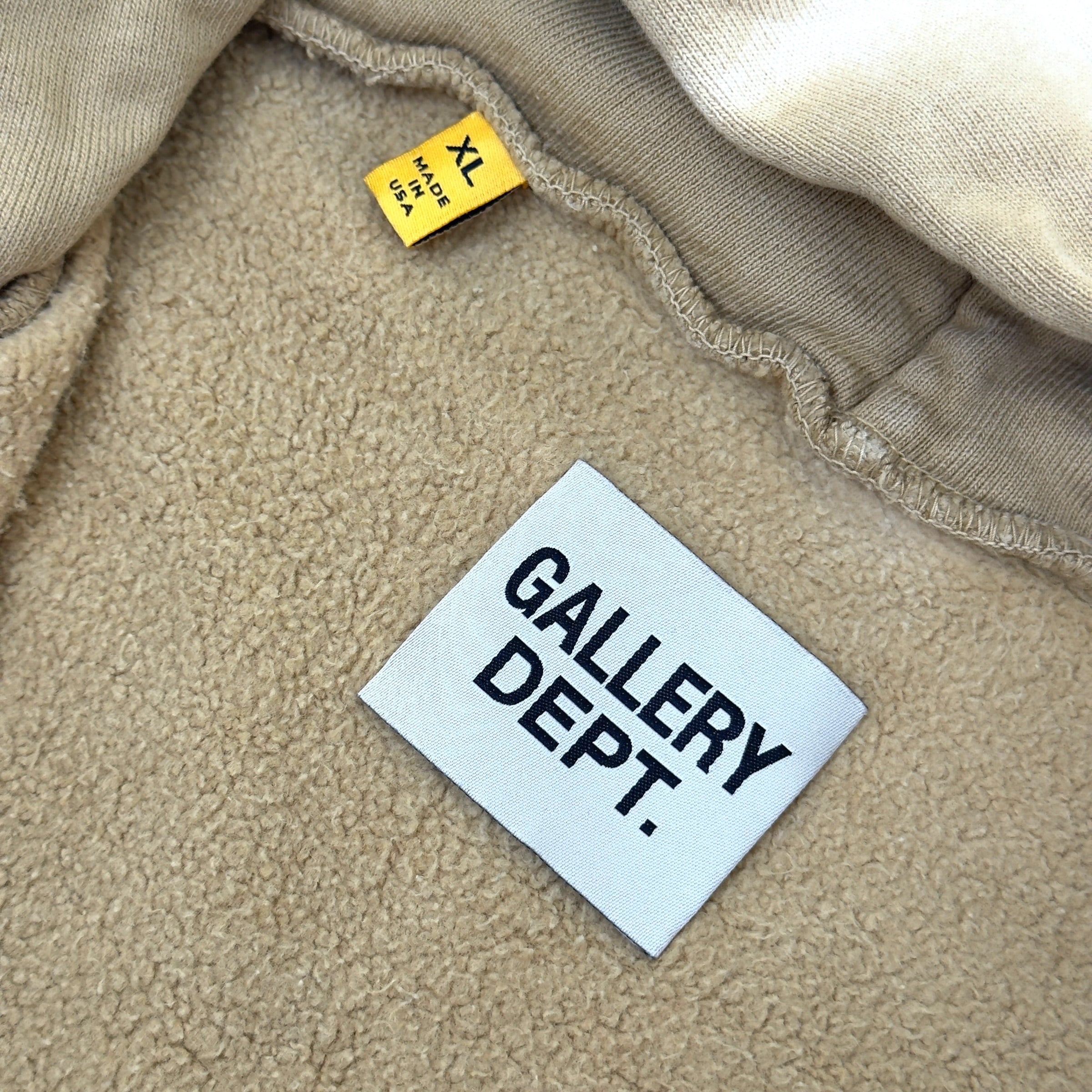GALLERY DEPT. DEPT DE LA GALERIE ZIP-UP HOODIE TAN XL