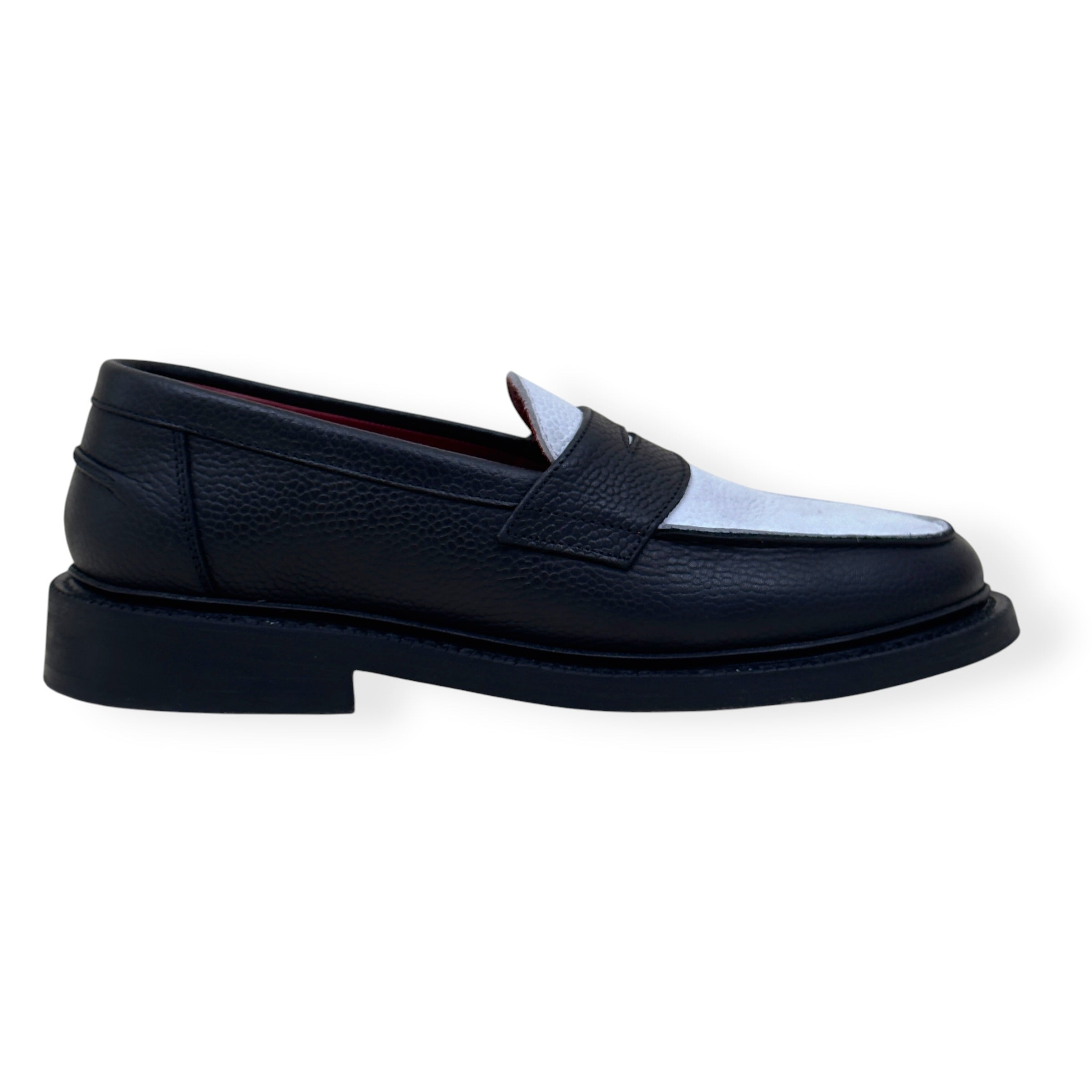 BLACKSTOCK & WEBER ELLIS LOAFERS BLACK / WHITE US6.5 / UK5.5
