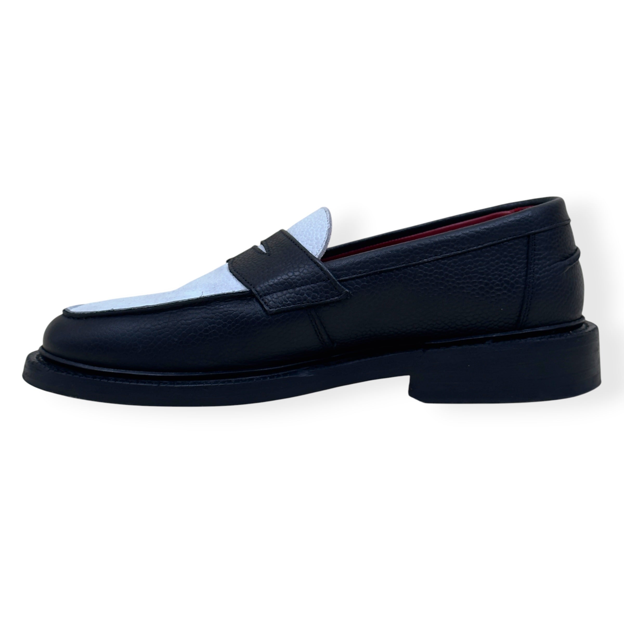 BLACKSTOCK & WEBER ELLIS LOAFERS BLACK / WHITE US6.5 / UK5.5