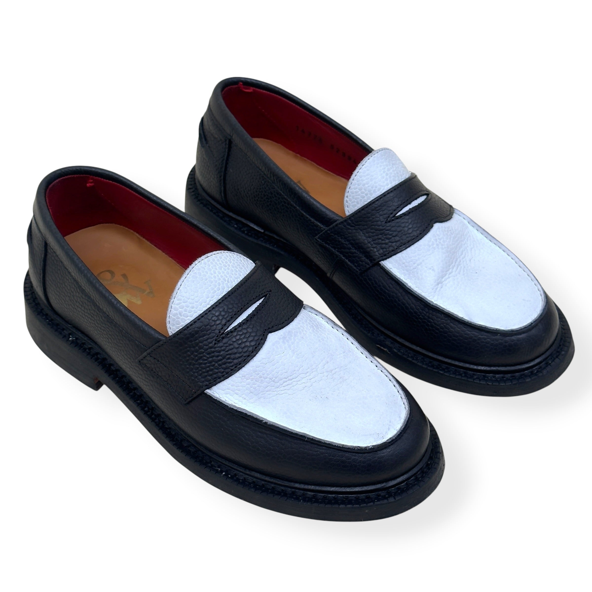 BLACKSTOCK & WEBER ELLIS LOAFERS BLACK / WHITE US6.5 / UK5.5