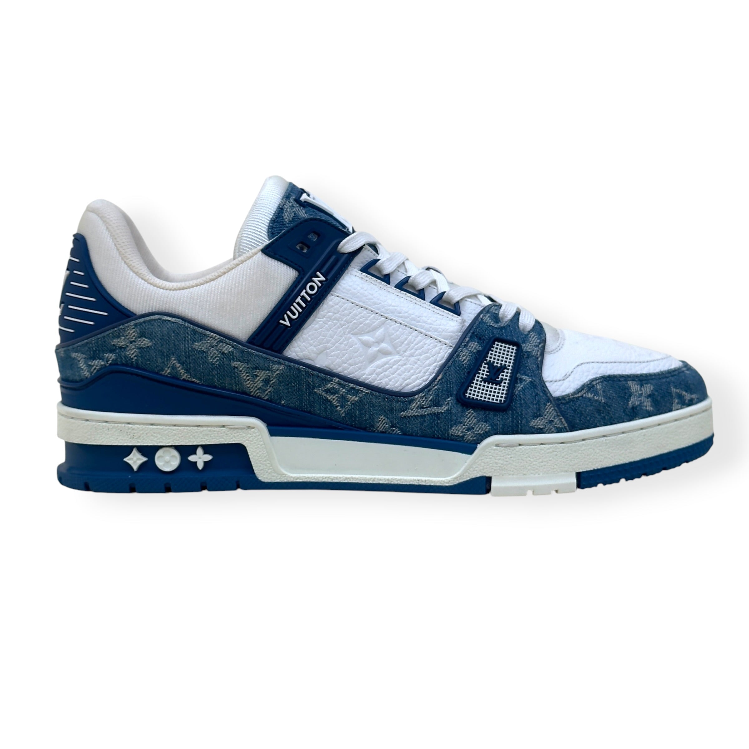 LOUIS VUITTON DENIM LV TRAINER BLUE / WHITE UK9.5