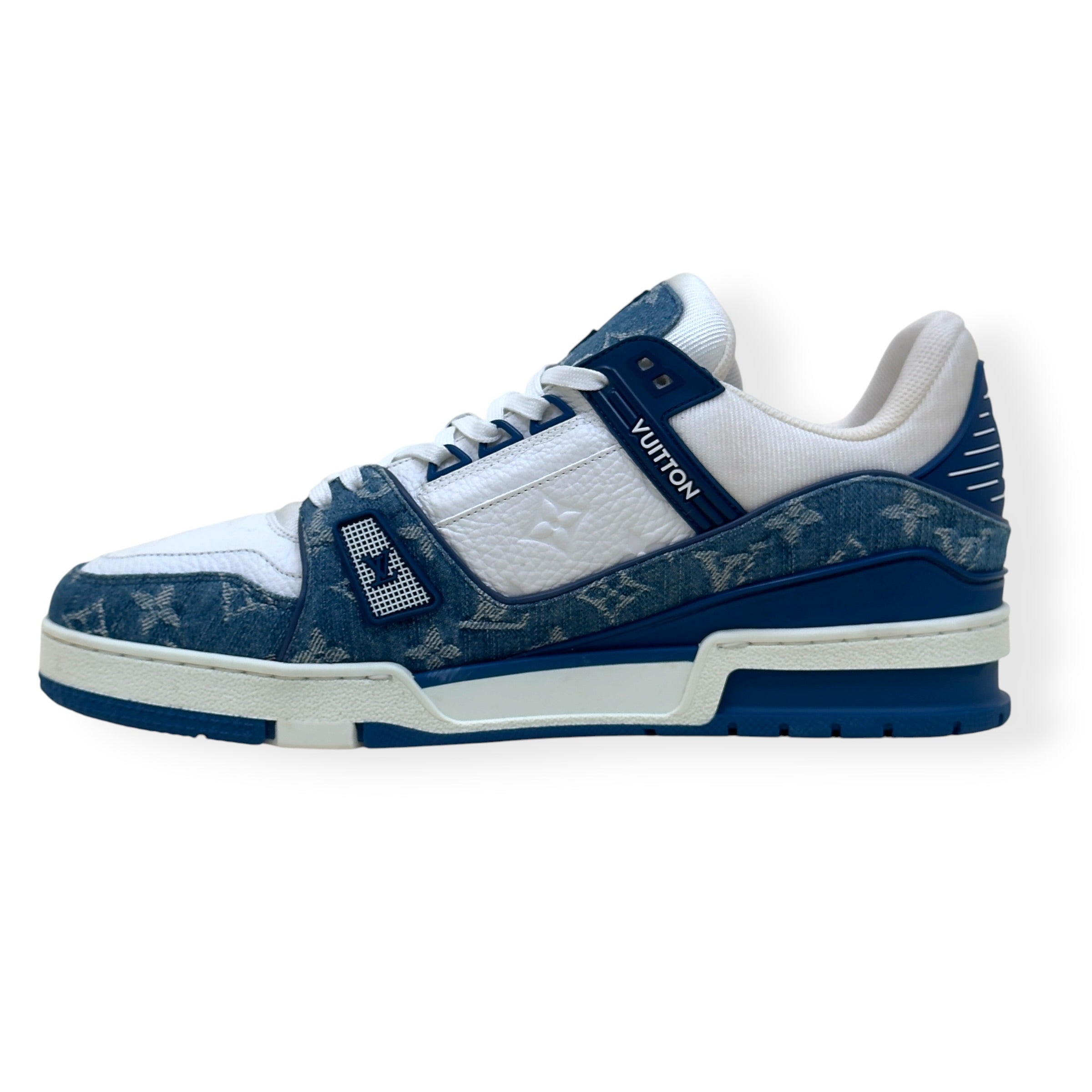 LOUIS VUITTON DENIM LV TRAINER BLUE / WHITE UK9.5