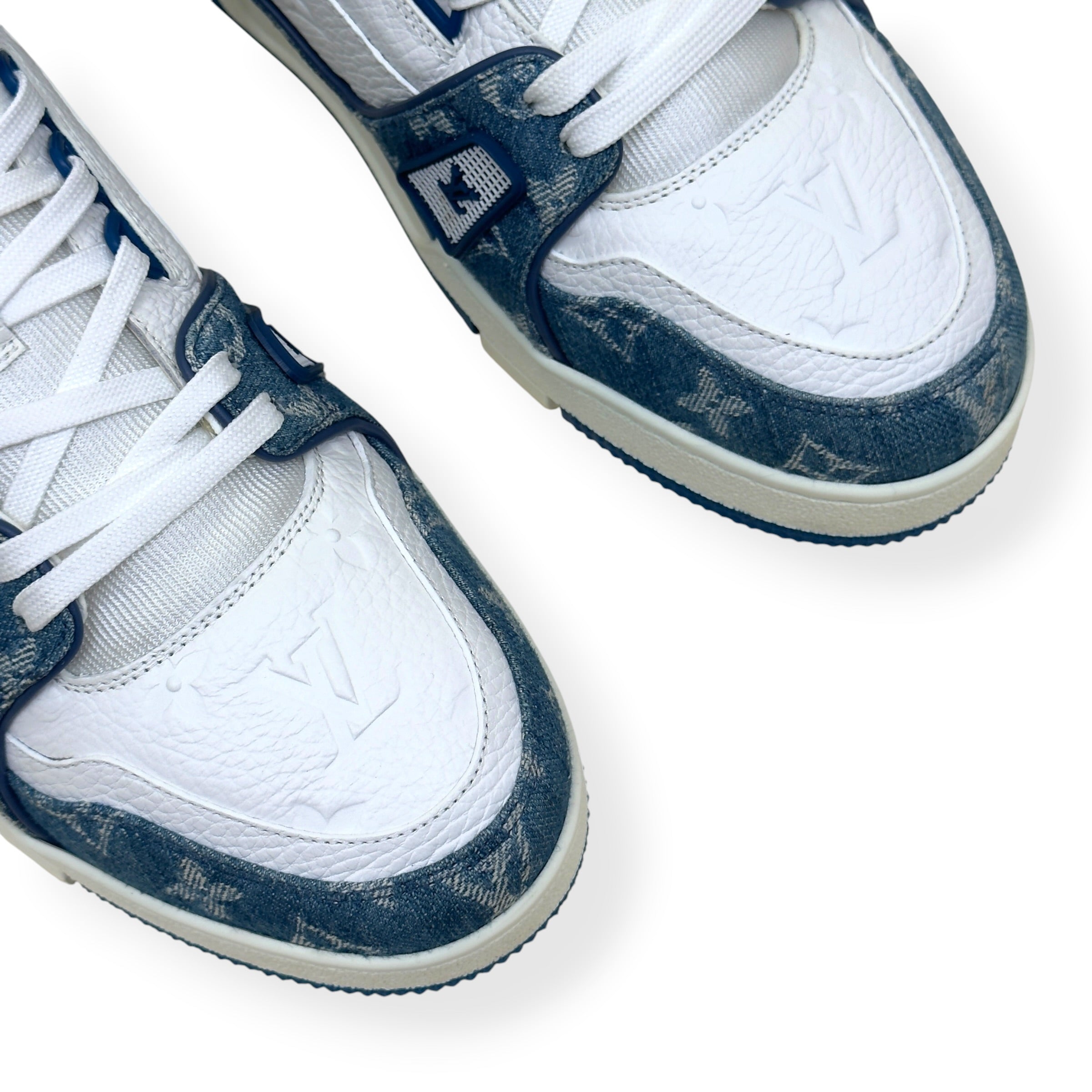 LOUIS VUITTON DENIM LV TRAINER BLUE / WHITE UK9.5