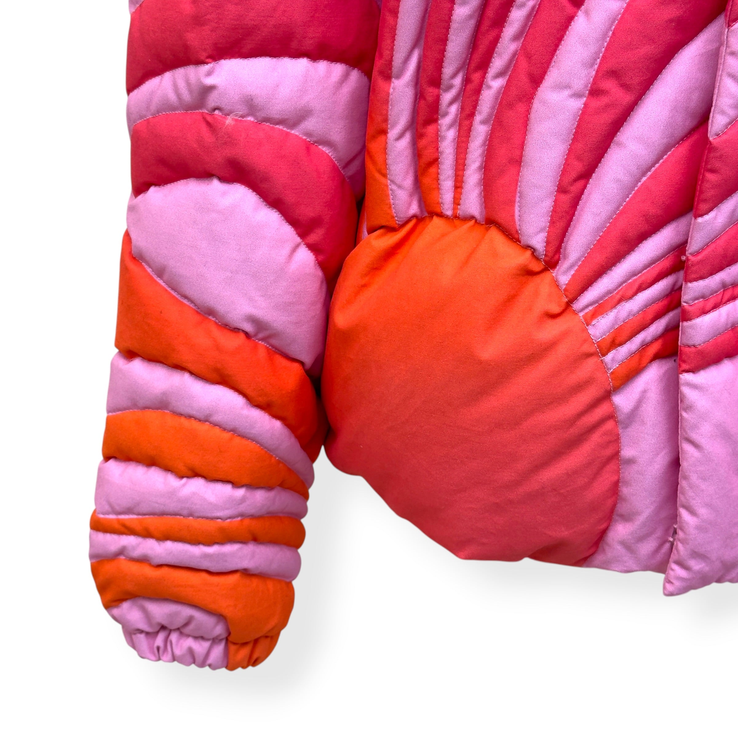 ERL SUNBURST PRINT PUFFER JACKET PINK XL