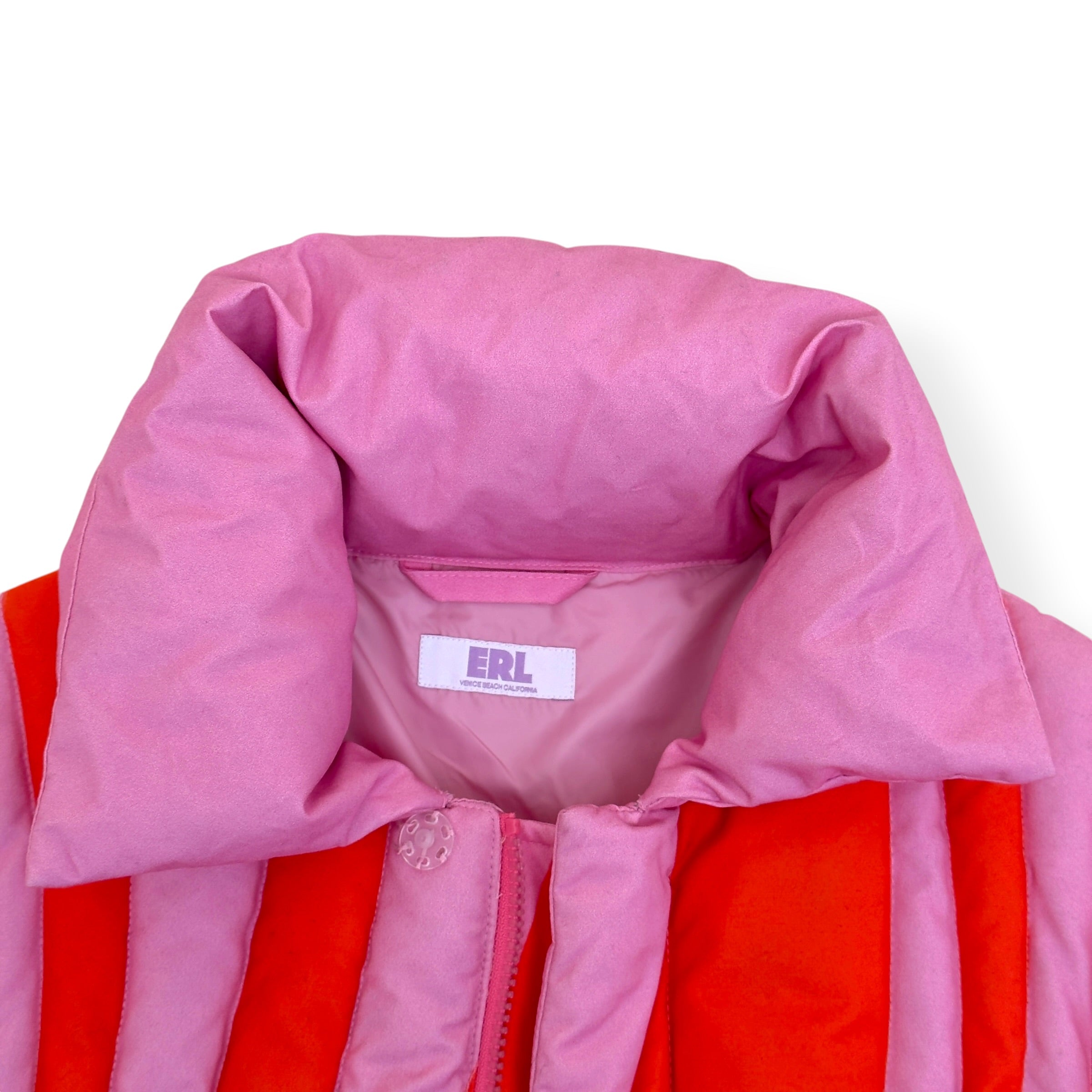 ERL SUNBURST PRINT PUFFER JACKET PINK XL