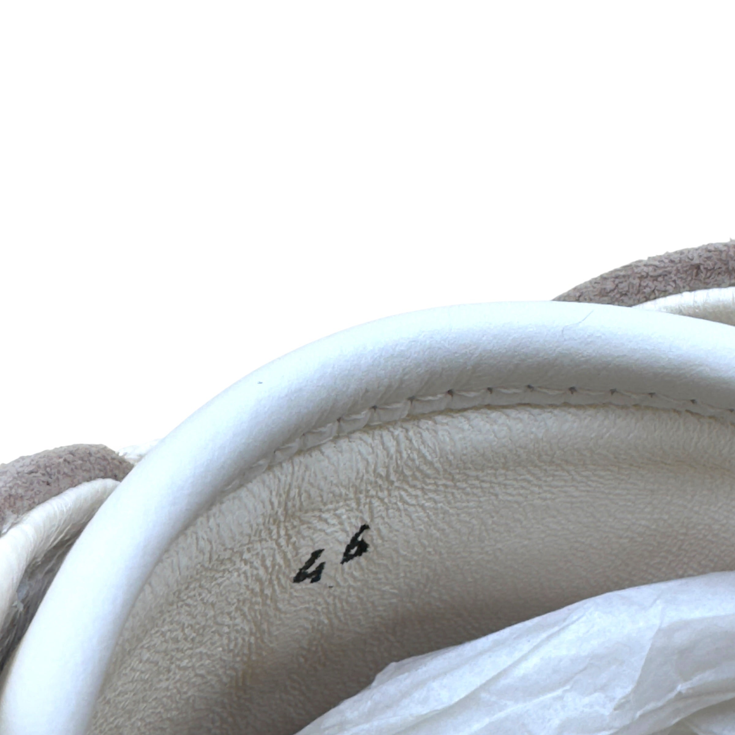 BRUNELLO CUCINELLI LEATHER-TRIMMED SUEDE SNEAKER TAUPE 46 / UK12