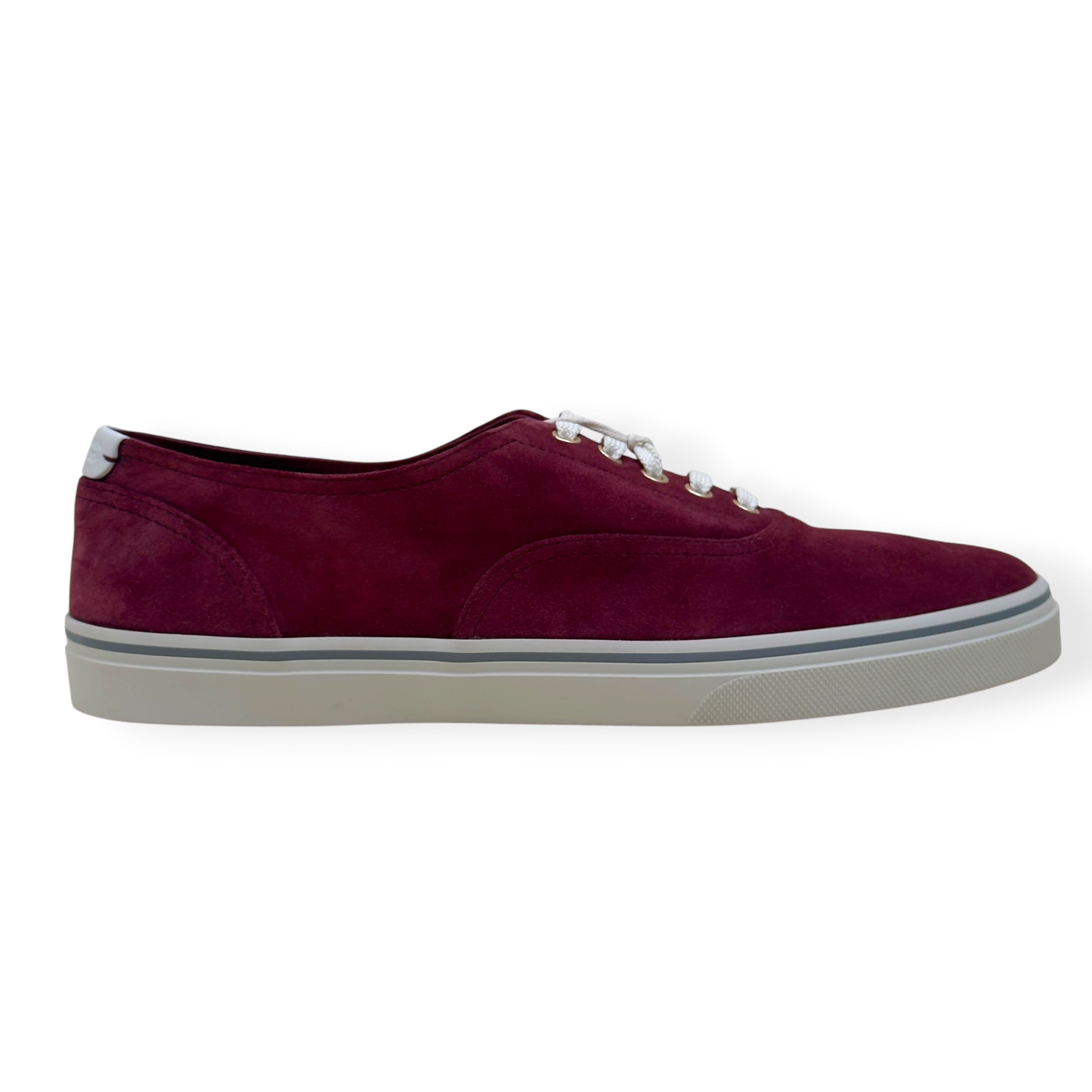 BRUNELLO CUCINELLI SUEDE SNEAKER BORDEAUX RED 45.5 / UK11.5