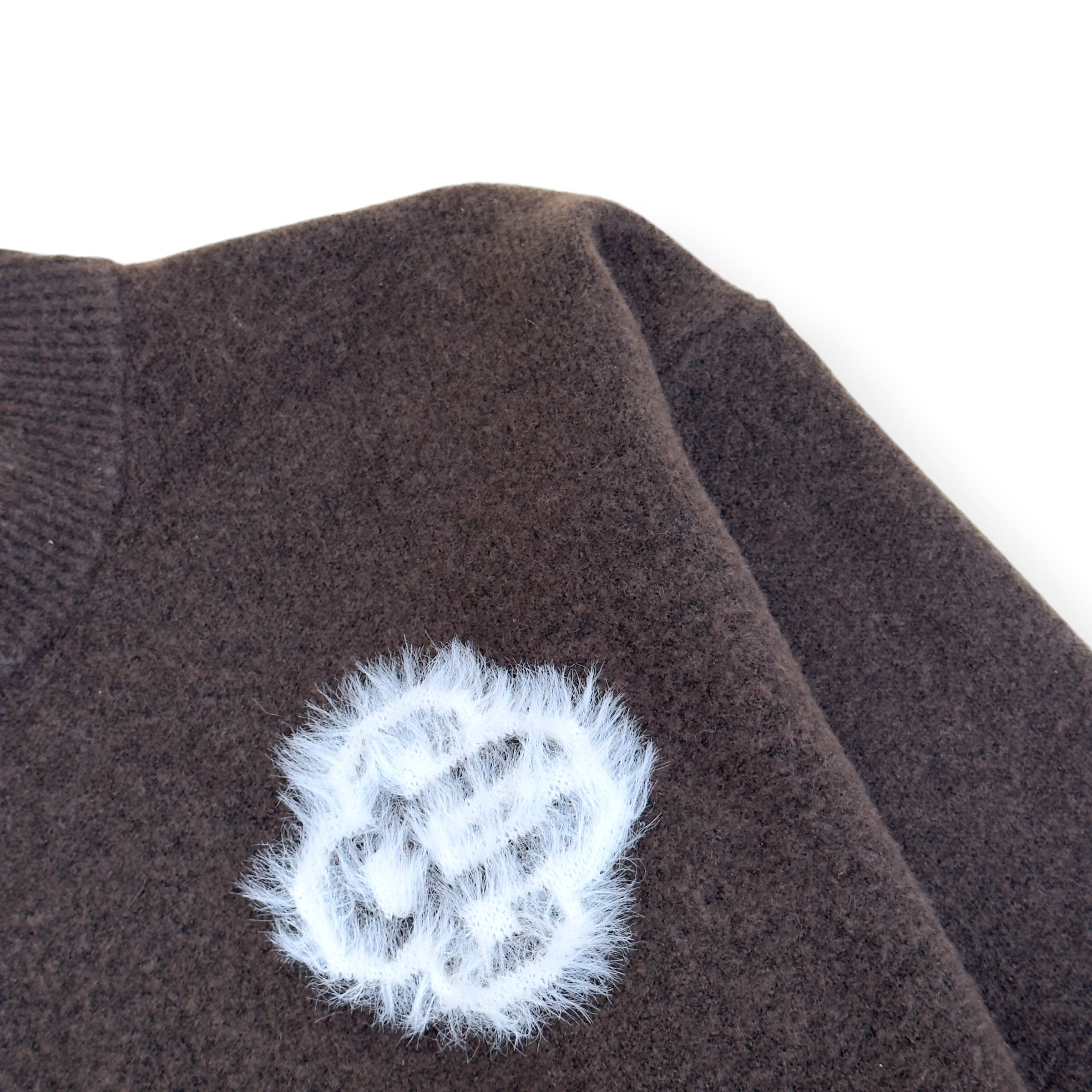 THE COUTURE CLUB FLUFFY LOGO JUMPER BROWN XL