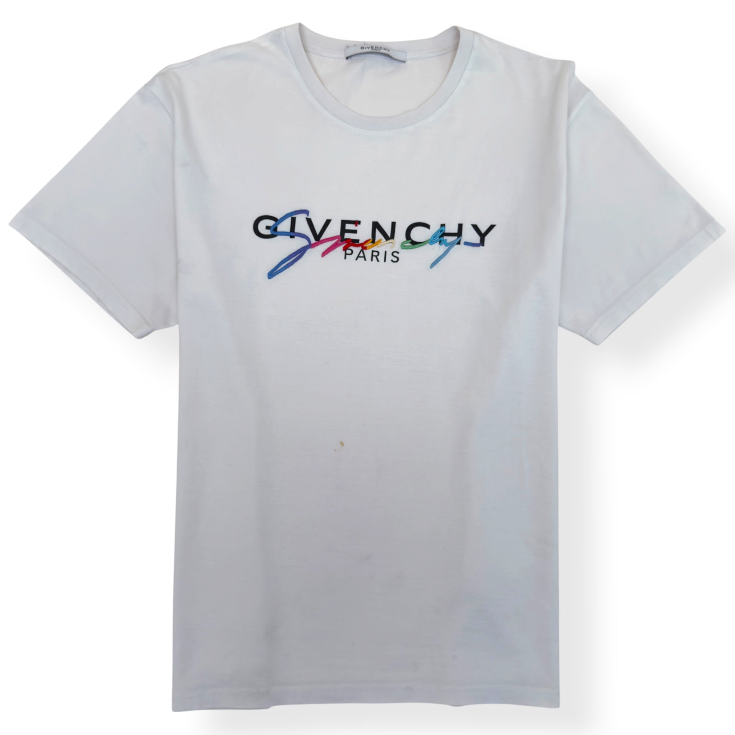 GIVENCHY SIGNATURE LOGO T-SHIRT WHITE XL