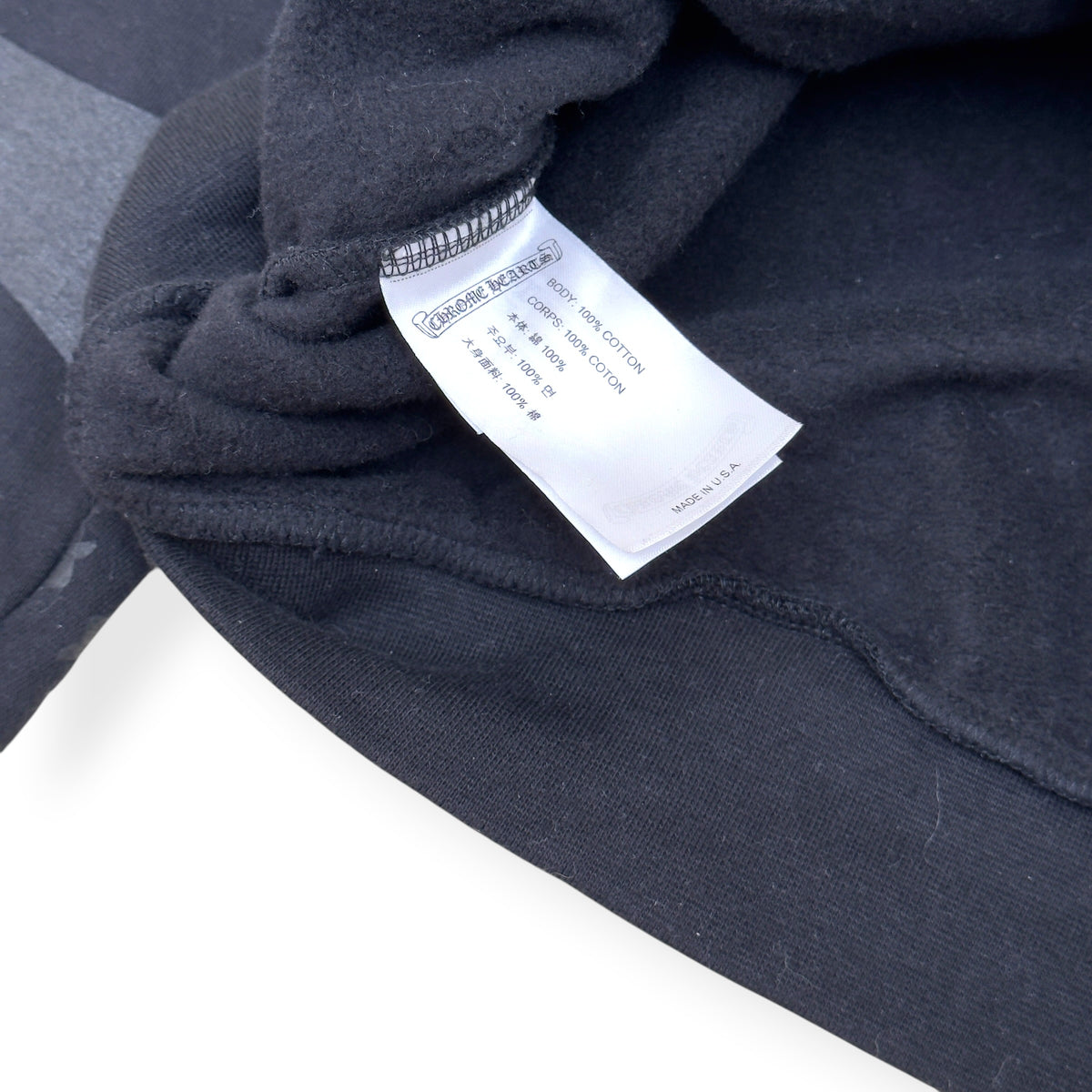 CHROME HEARTS STENCIL MONOGRAM HOODIE BLACK / MULTICOLOURED L