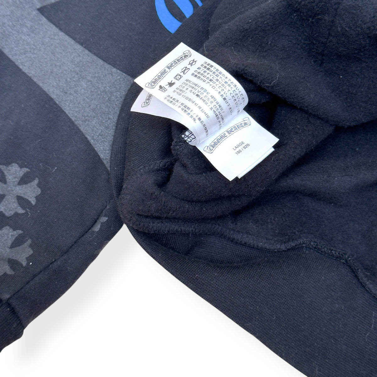 CHROME HEARTS STENCIL MONOGRAM HOODIE BLACK / MULTICOLOURED L
