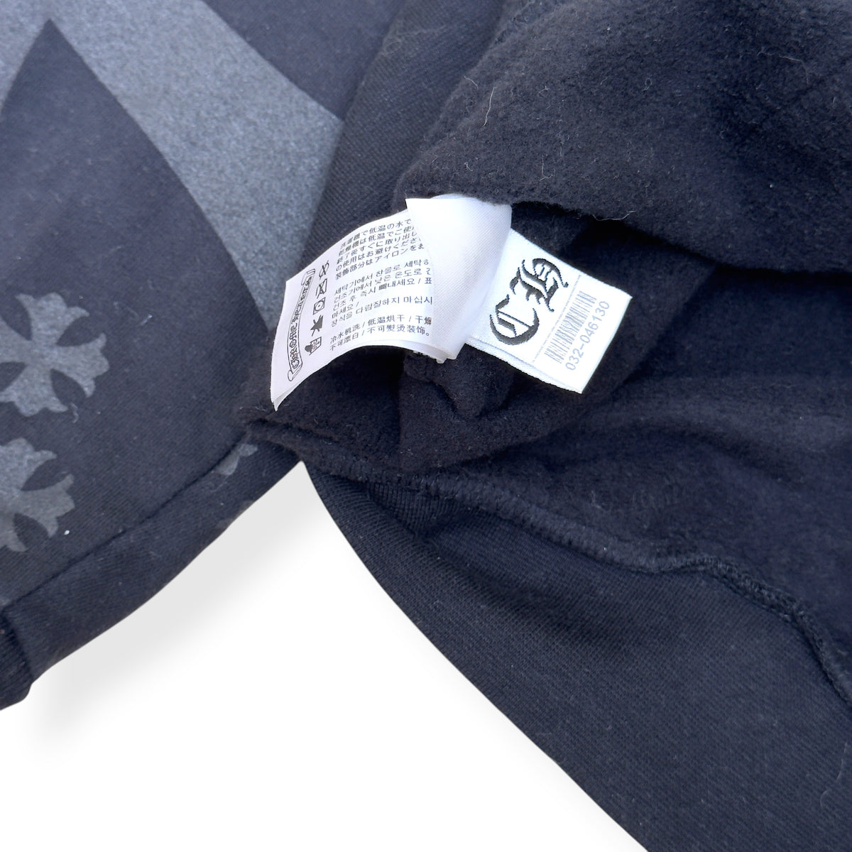 CHROME HEARTS STENCIL MONOGRAM HOODIE BLACK / MULTICOLOURED L