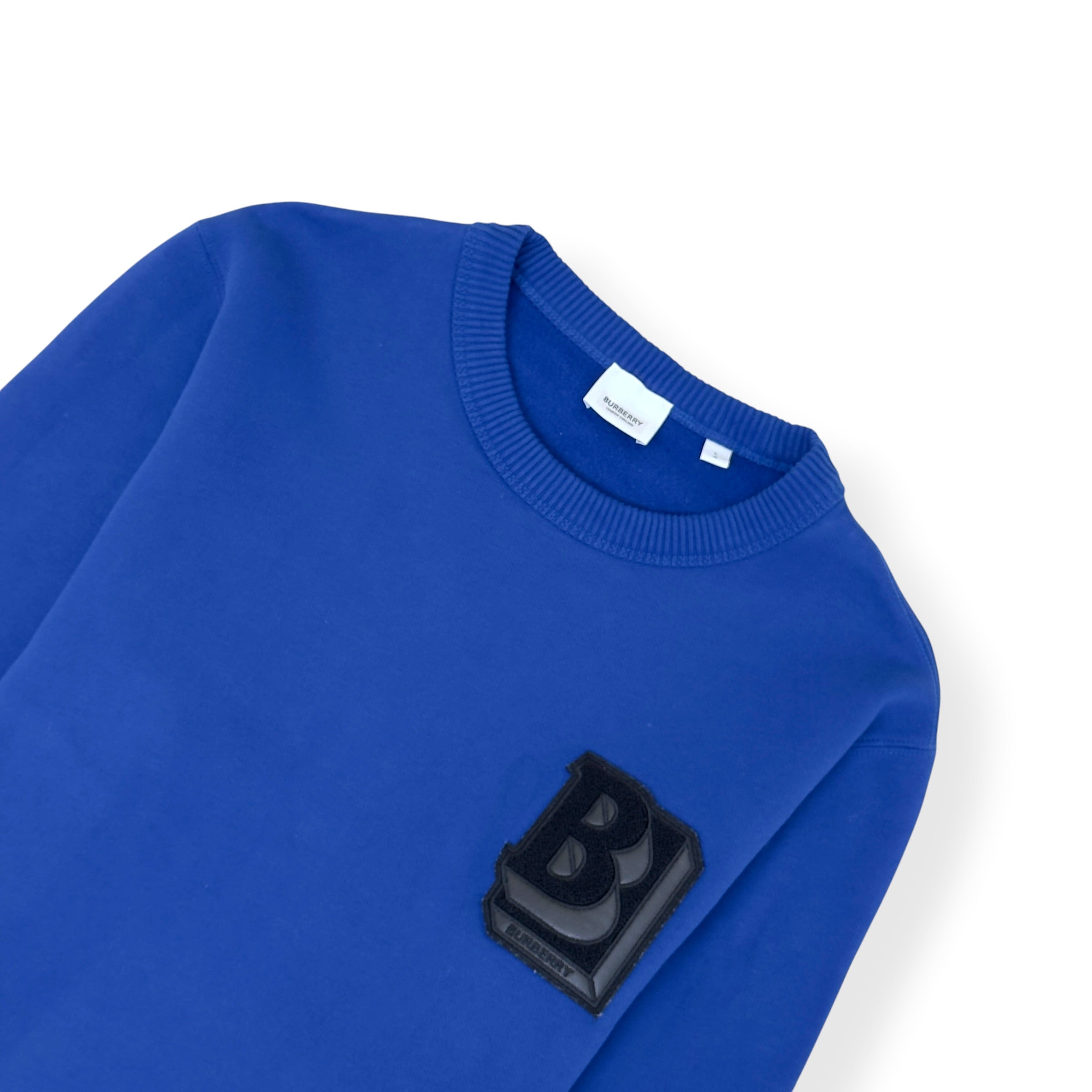 BURBERRY B LOGO SWEATSHIRT BLUE L