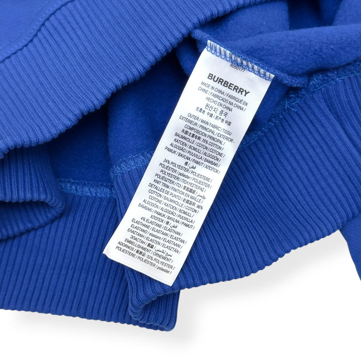 BURBERRY B LOGO SWEATSHIRT BLUE L